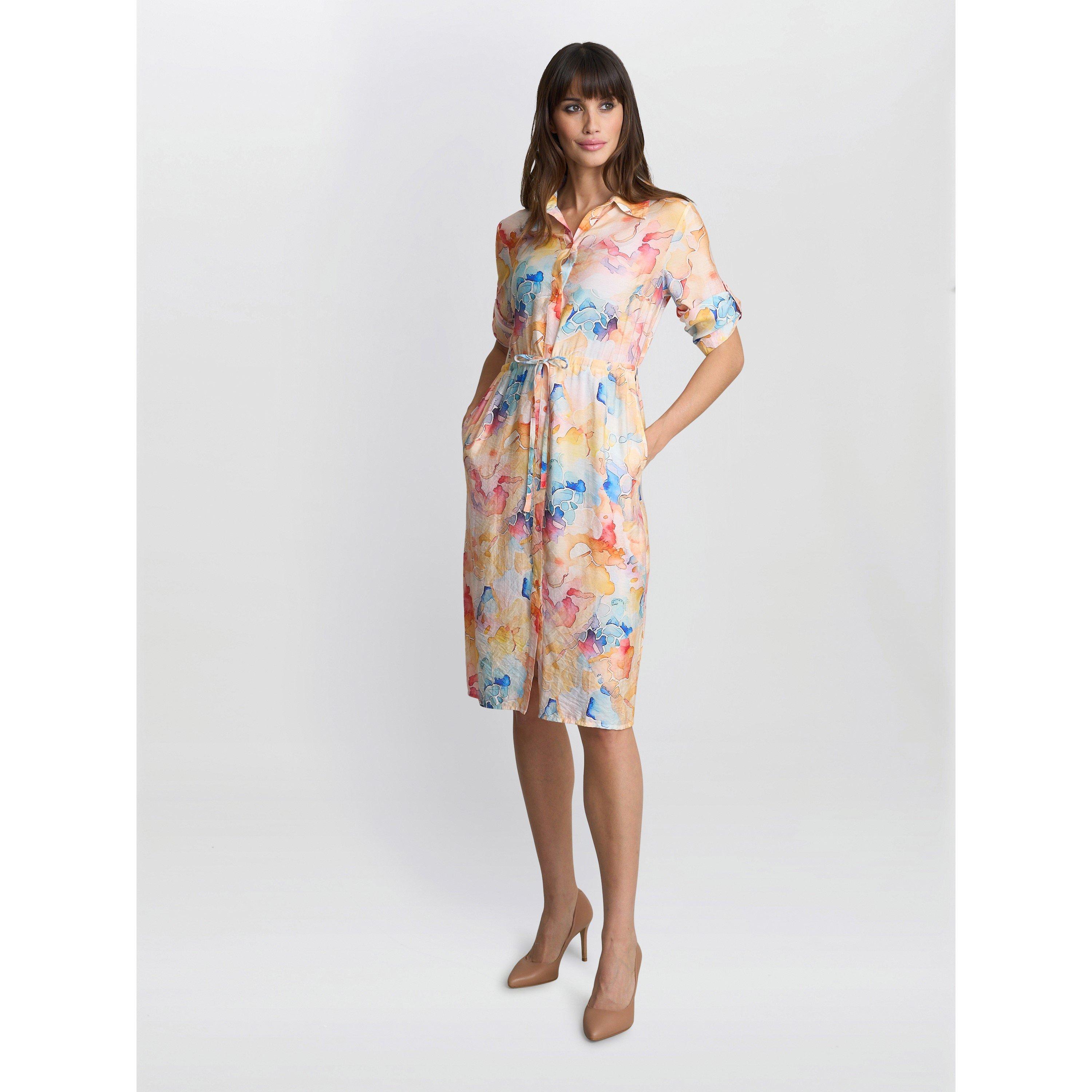 Multi - Gina Bacconi - Women's Aubree Shirt Dress - 6