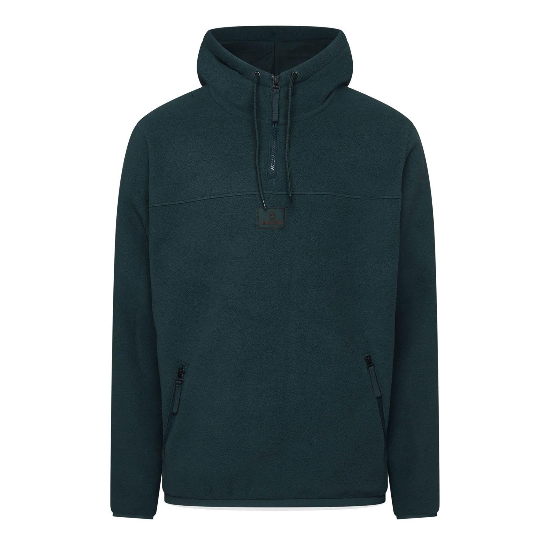 Green - Timberland - Silicon Badge Polar Fleece Hoodie - 1
