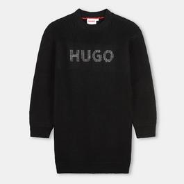 Hugo Long Sleeve Logo Dress Juniors