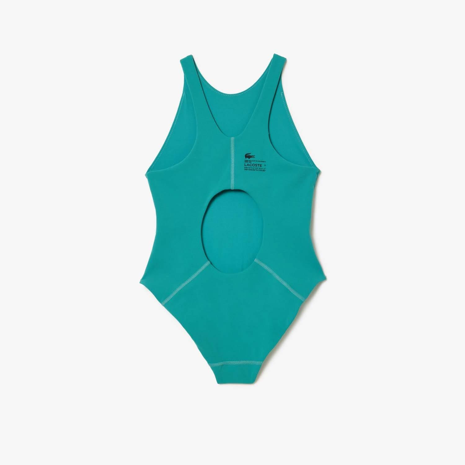 Green - Lacoste - One Piece Polyamide Swimsuit - 2