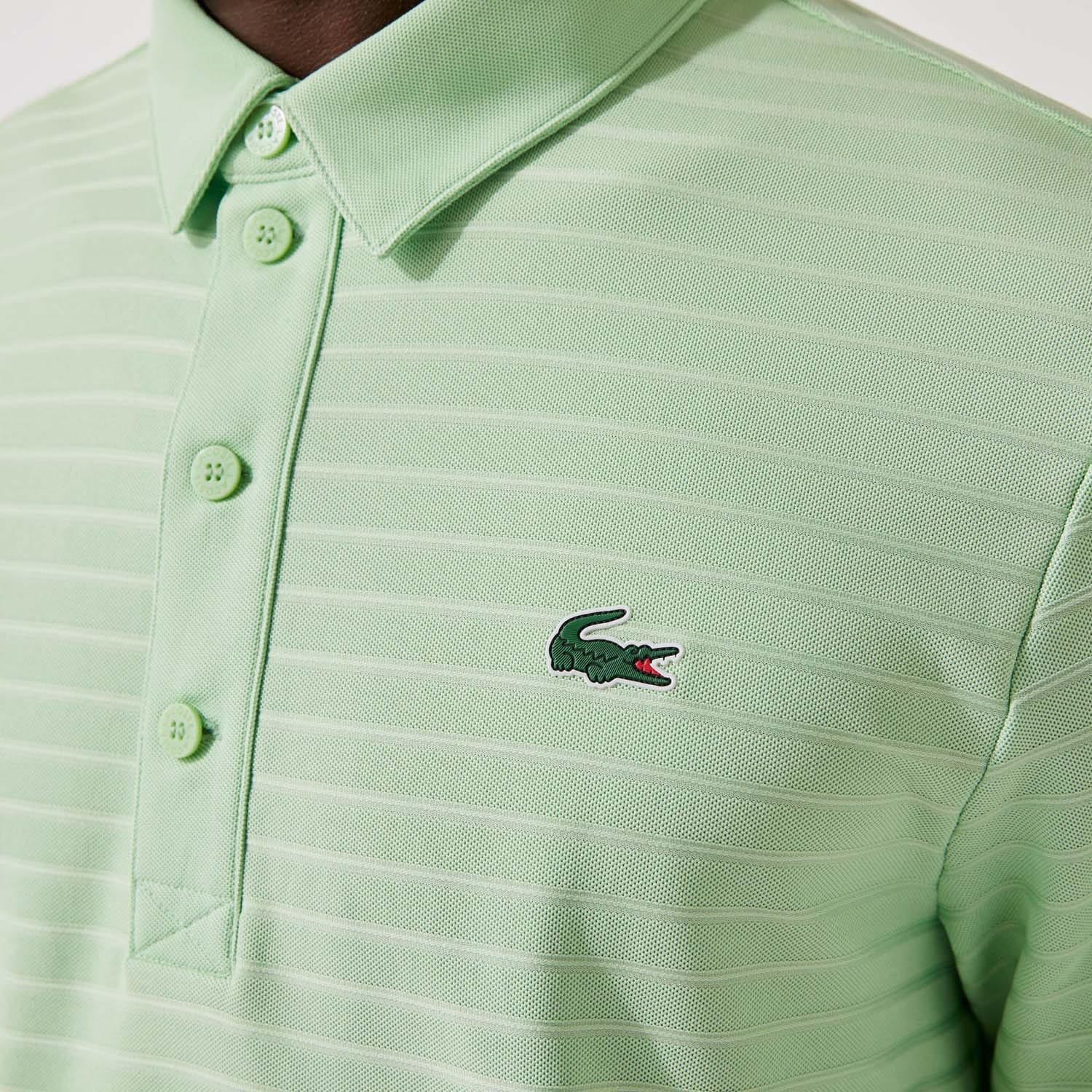Green - Lacoste - Textured Breathable Golf Polo Shirt - 5