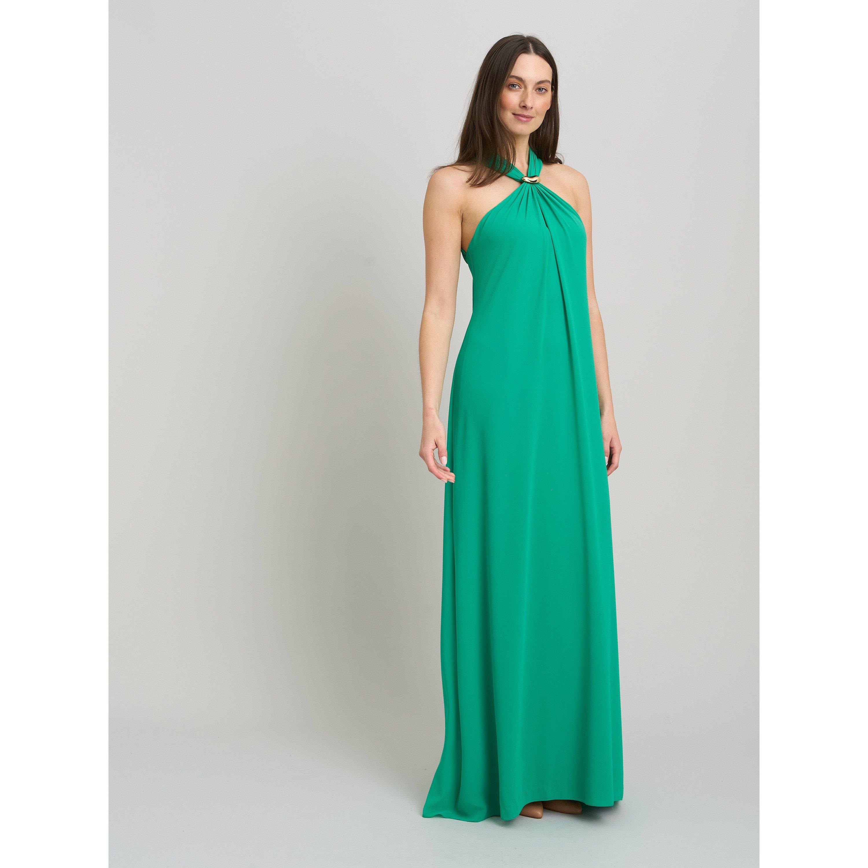 Emerald - Gina Bacconi - Marcie Chiffon Tie Neck Maxi Dress - 2