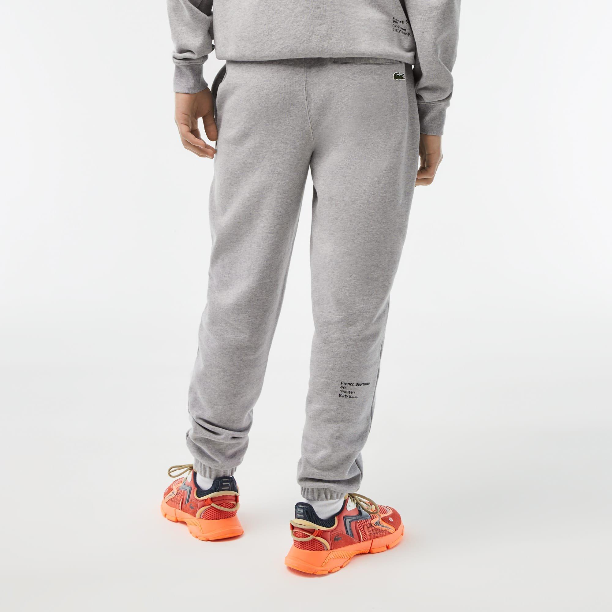 Grey - Lacoste - French Terry Cotton Tapered Fit Joggers - 2