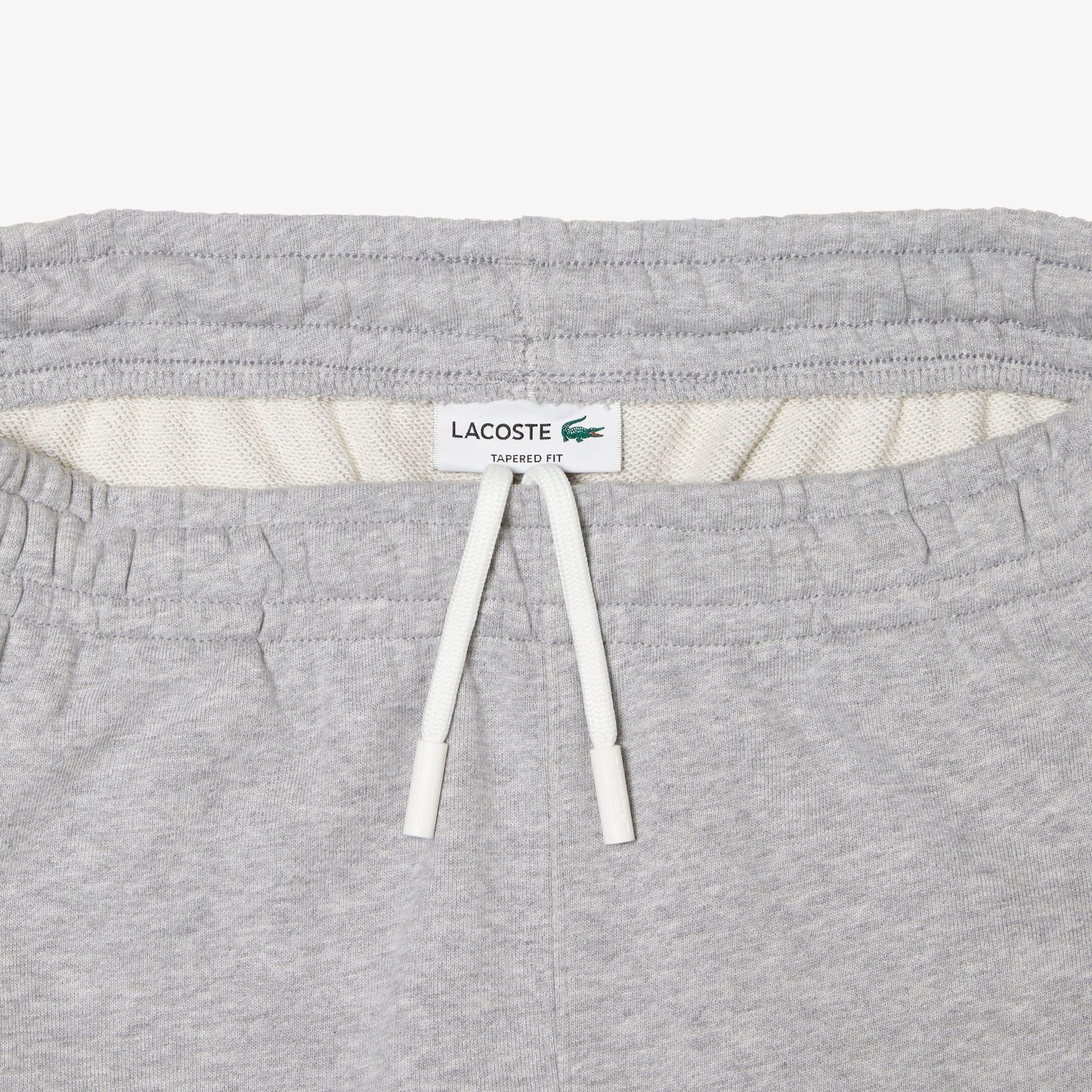 Grey - Lacoste - French Terry Cotton Tapered Fit Joggers - 5