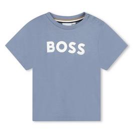 Boss Polo Ralph Lauren player logo stripe t-shirt in white french navy