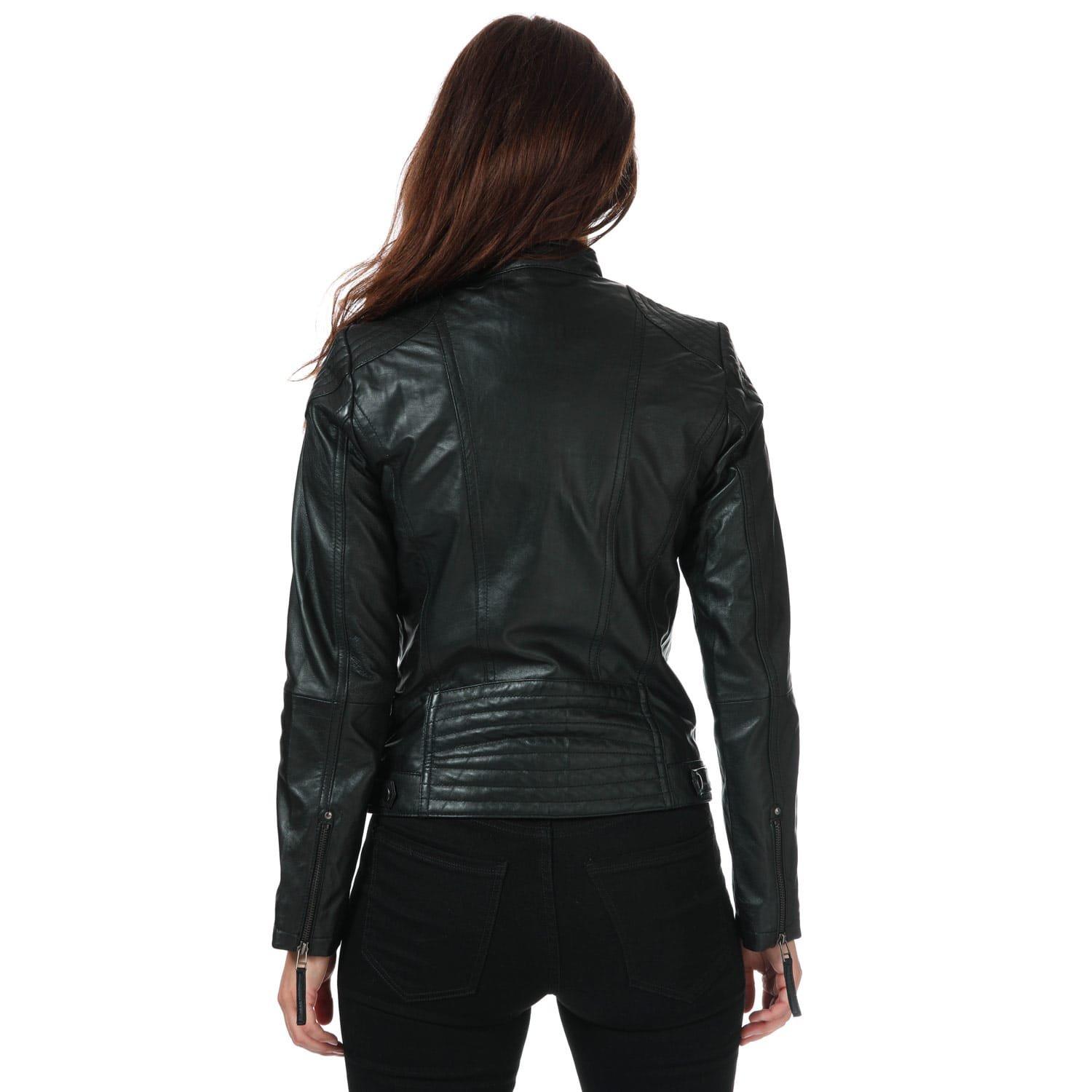 Black - Elle - Armin Leather Jacket - 2