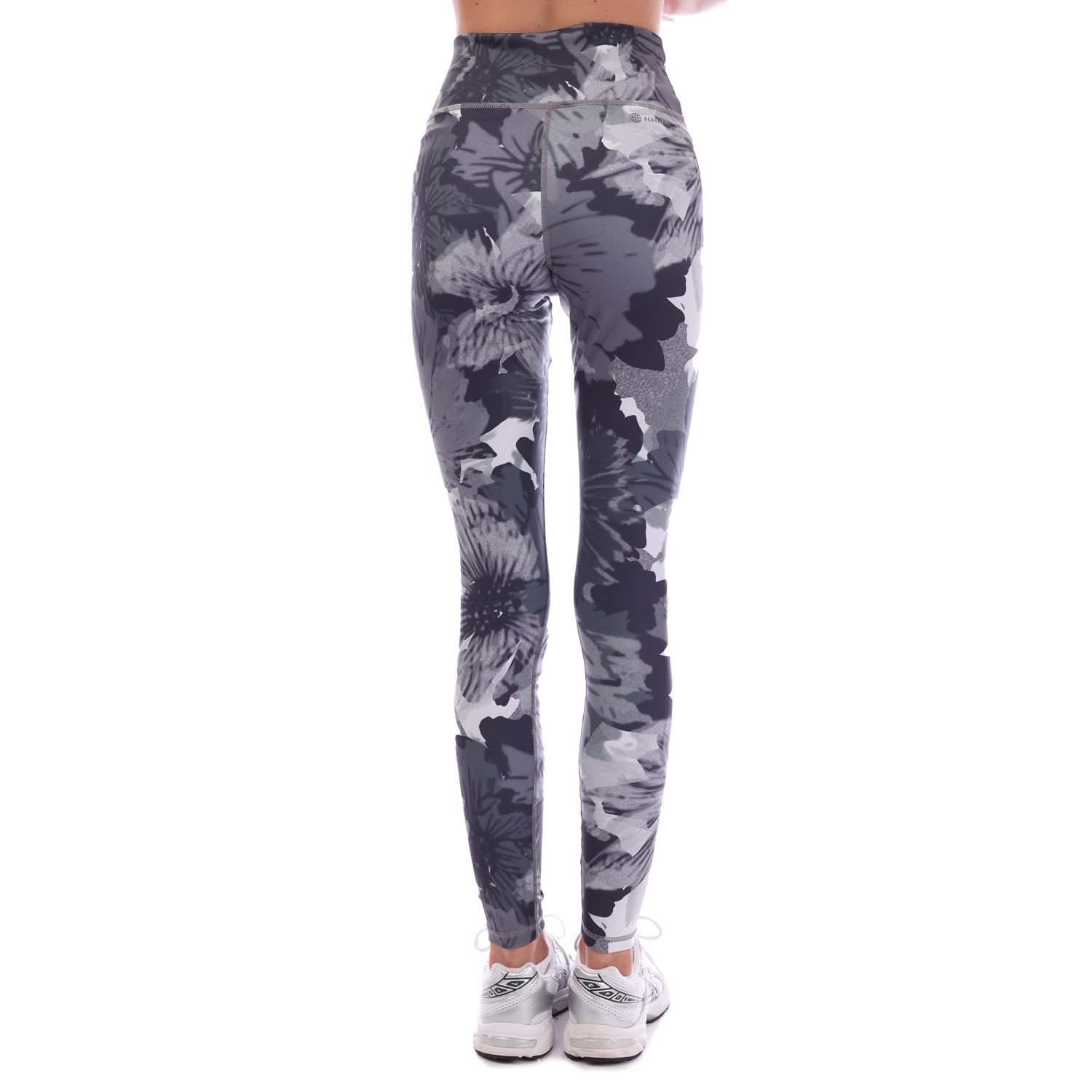 Grises - adidas - Training Essentials Printed High-Waisted Leggings - 3