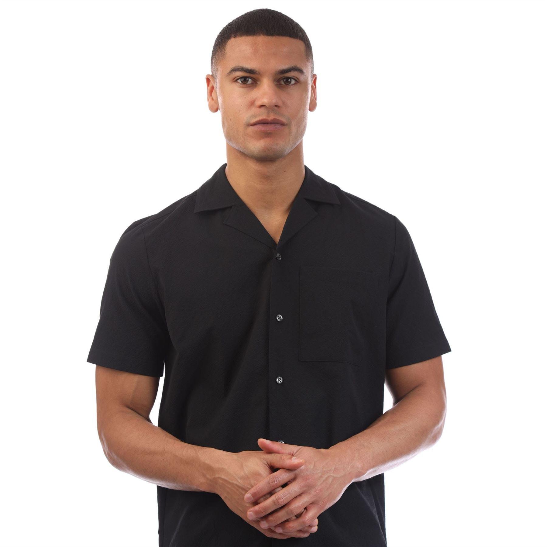 Black - Hugo - Ellino Short Sleeve Shirt - 3