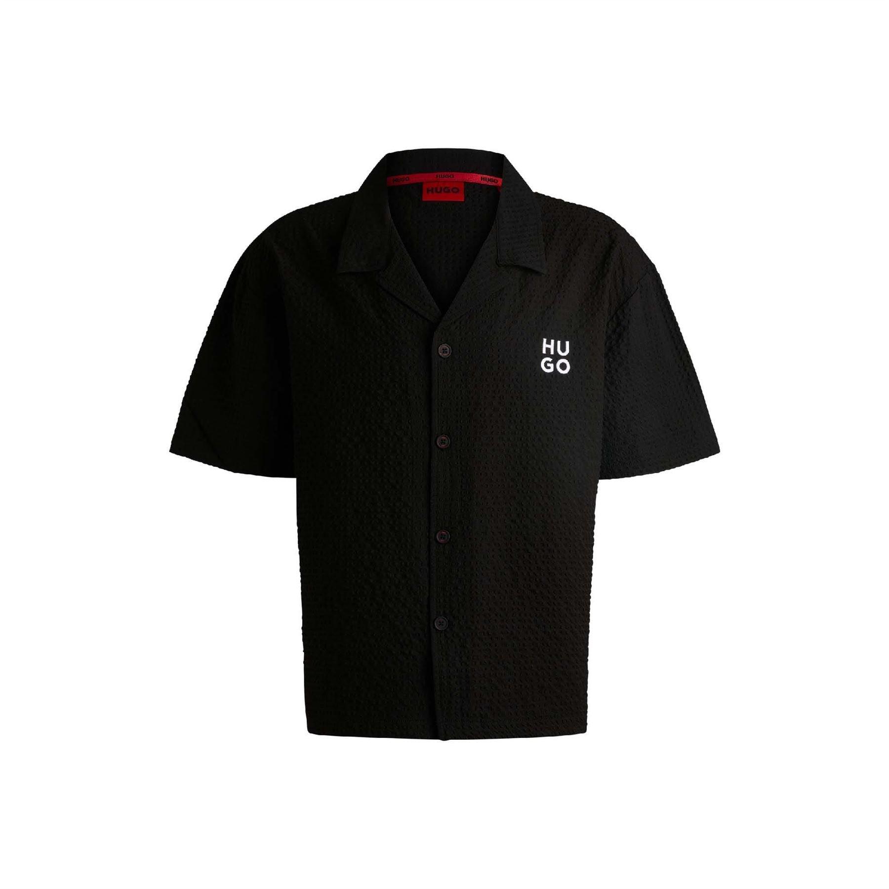 Black - Hugo - Chaffle Waffle Beach Shirt - 2