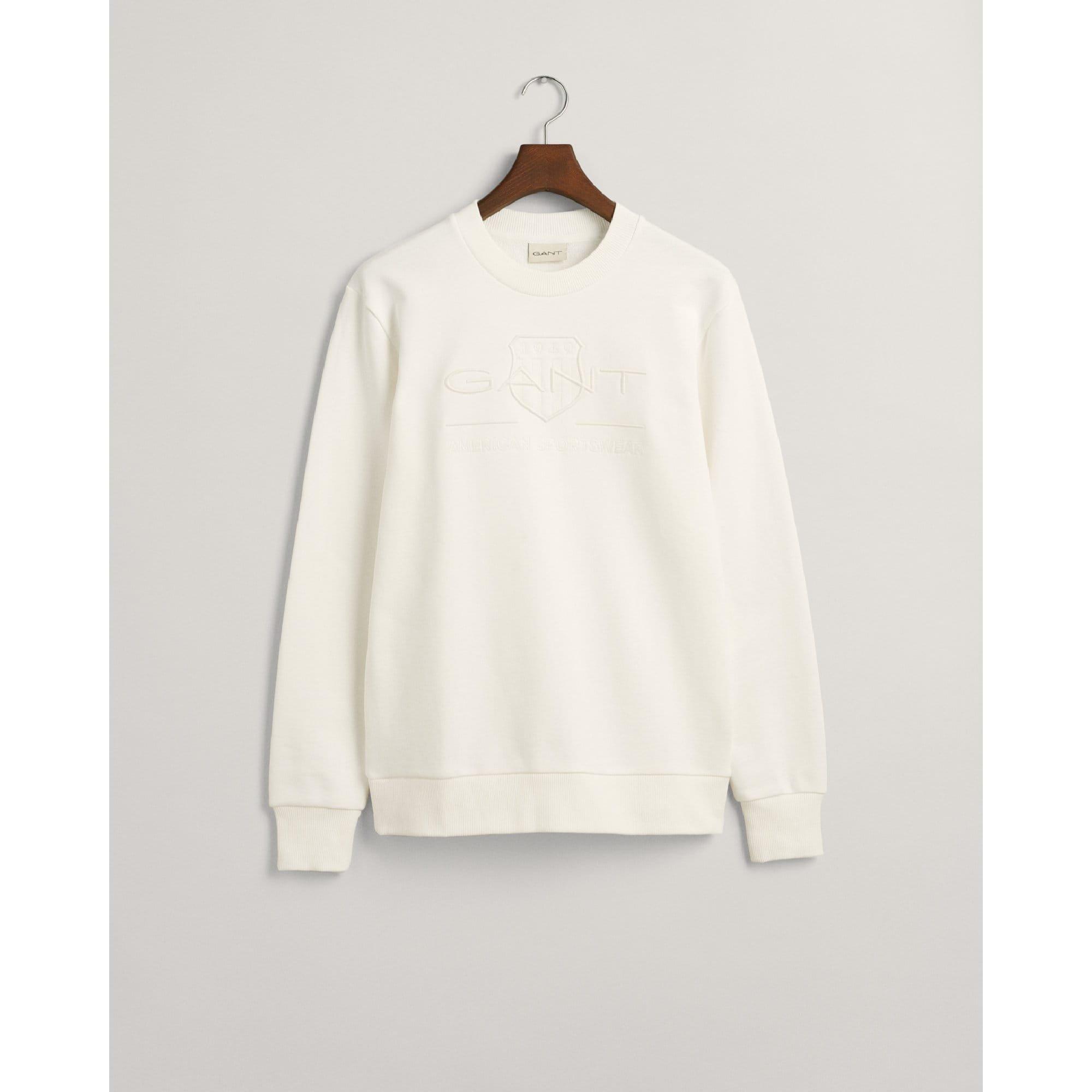 Cream - Gant - Tonal Shield Crewneck Sweatshirt - 3