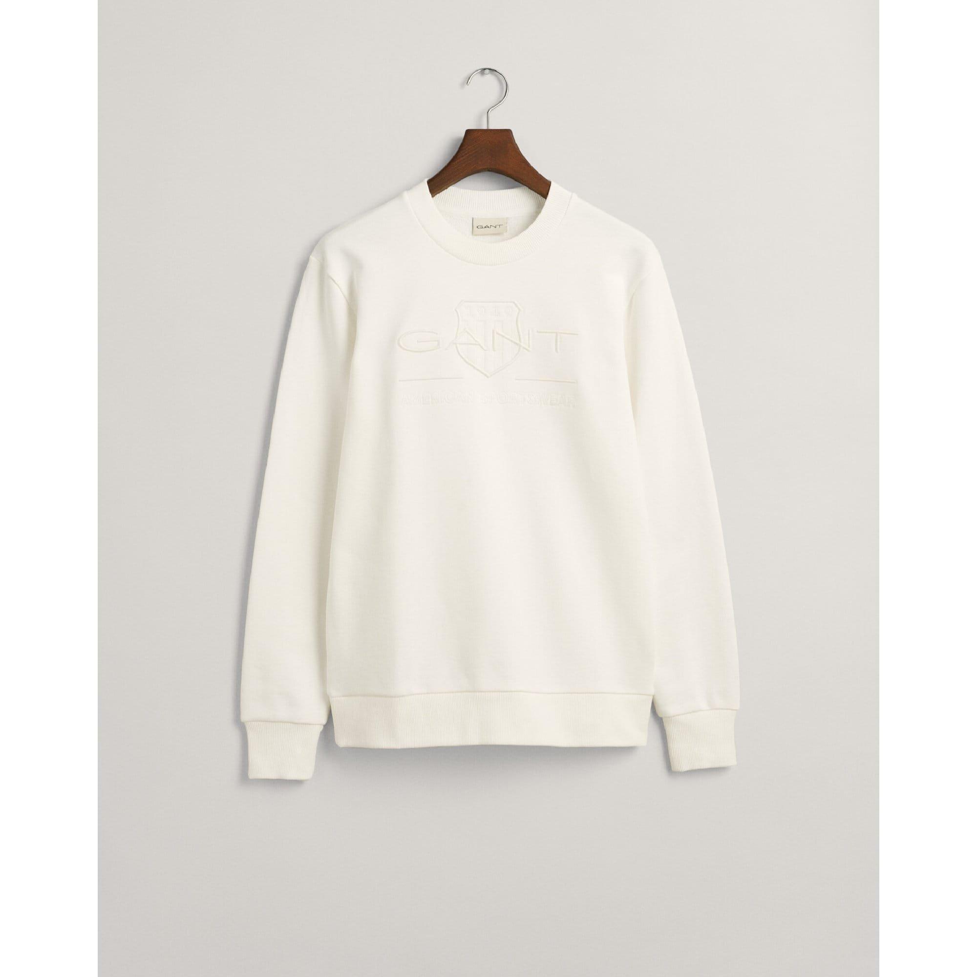Cream - Gant - Tonal Shield Crewneck Sweatshirt - 6