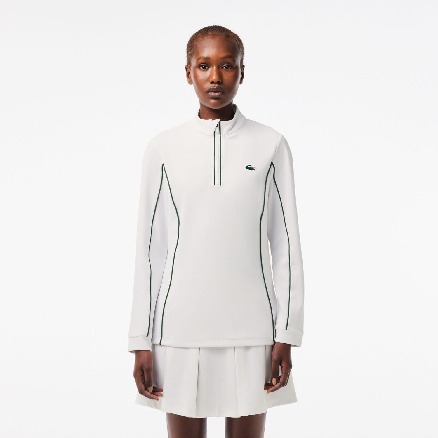 White Green - Lacoste - Slim-Fit 1/4 Zip Sweatshirt - 1