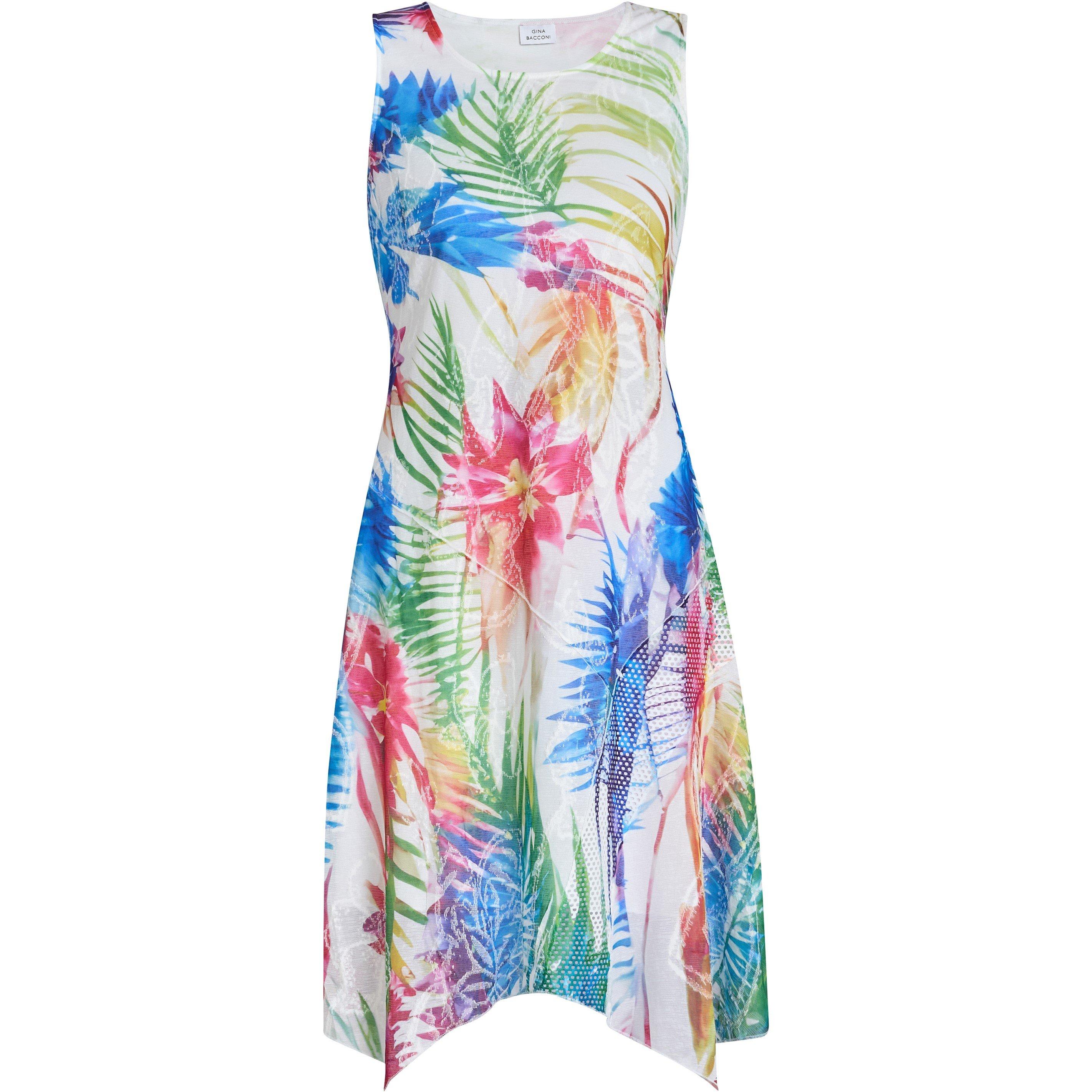 Multi - Gina Bacconi - Eliza Sleevelss Asymmetric Hem Dress - 4