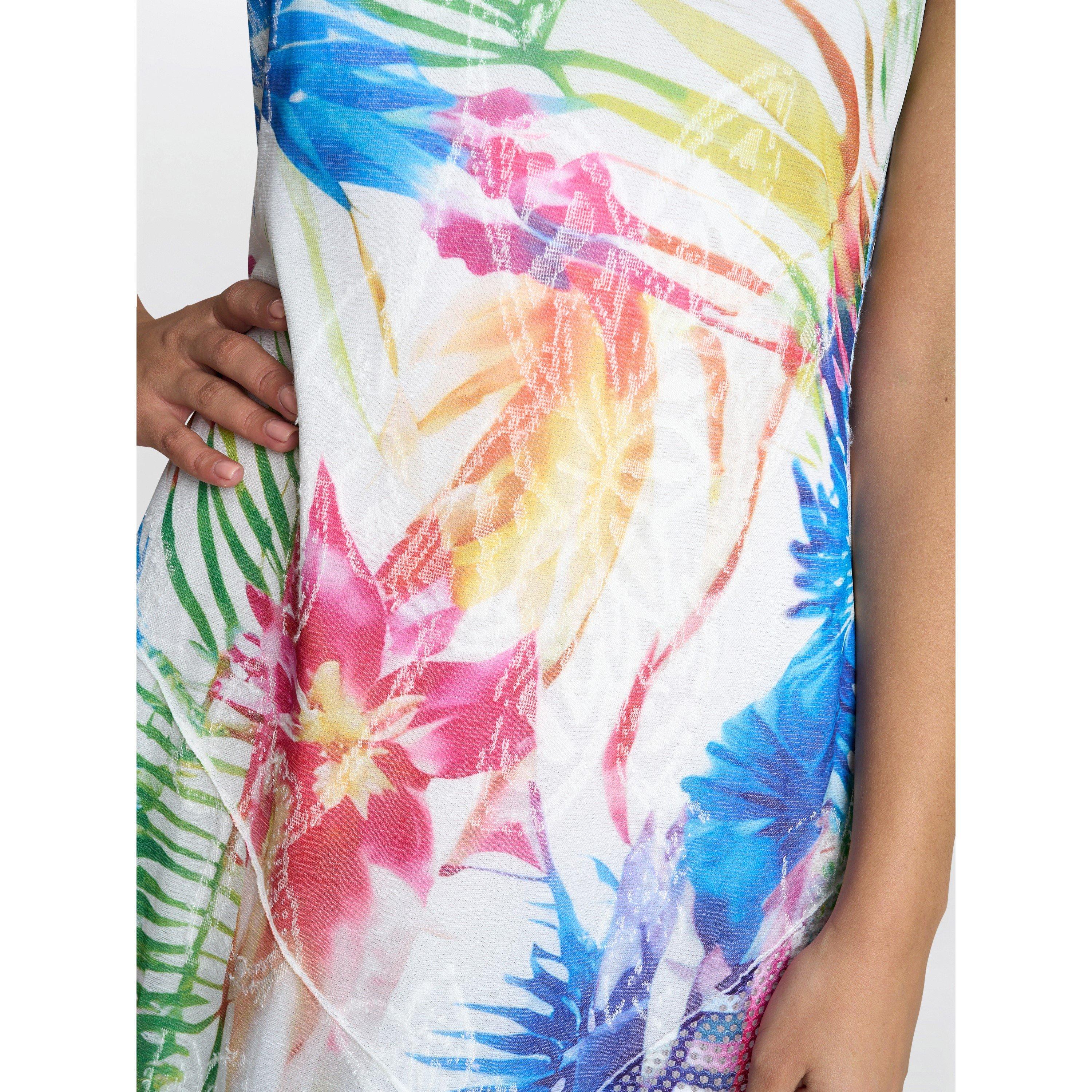 Multi - Gina Bacconi - Eliza Sleevelss Asymmetric Hem Dress - 5