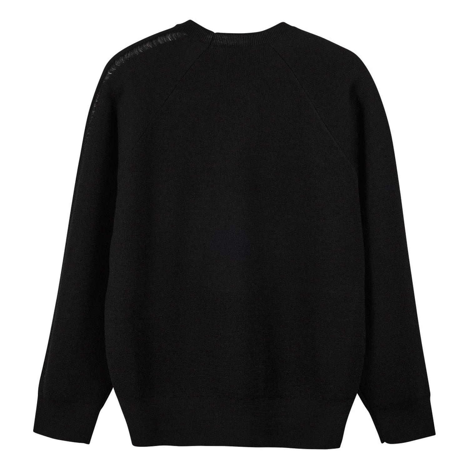Black - Y3 - Logo Knit Crewneck Sweater - 2