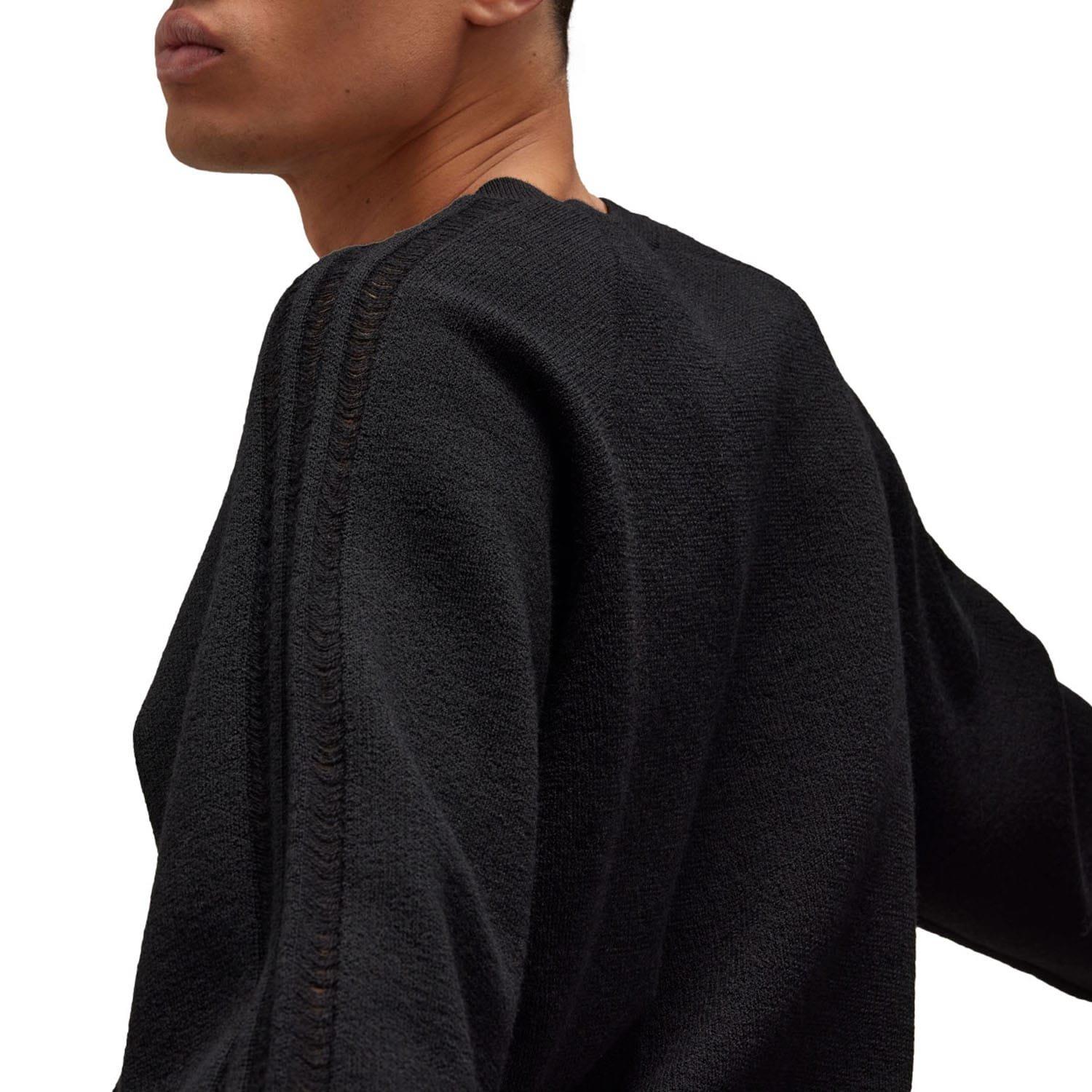 Black - Y3 - Logo Knit Crewneck Sweater - 3