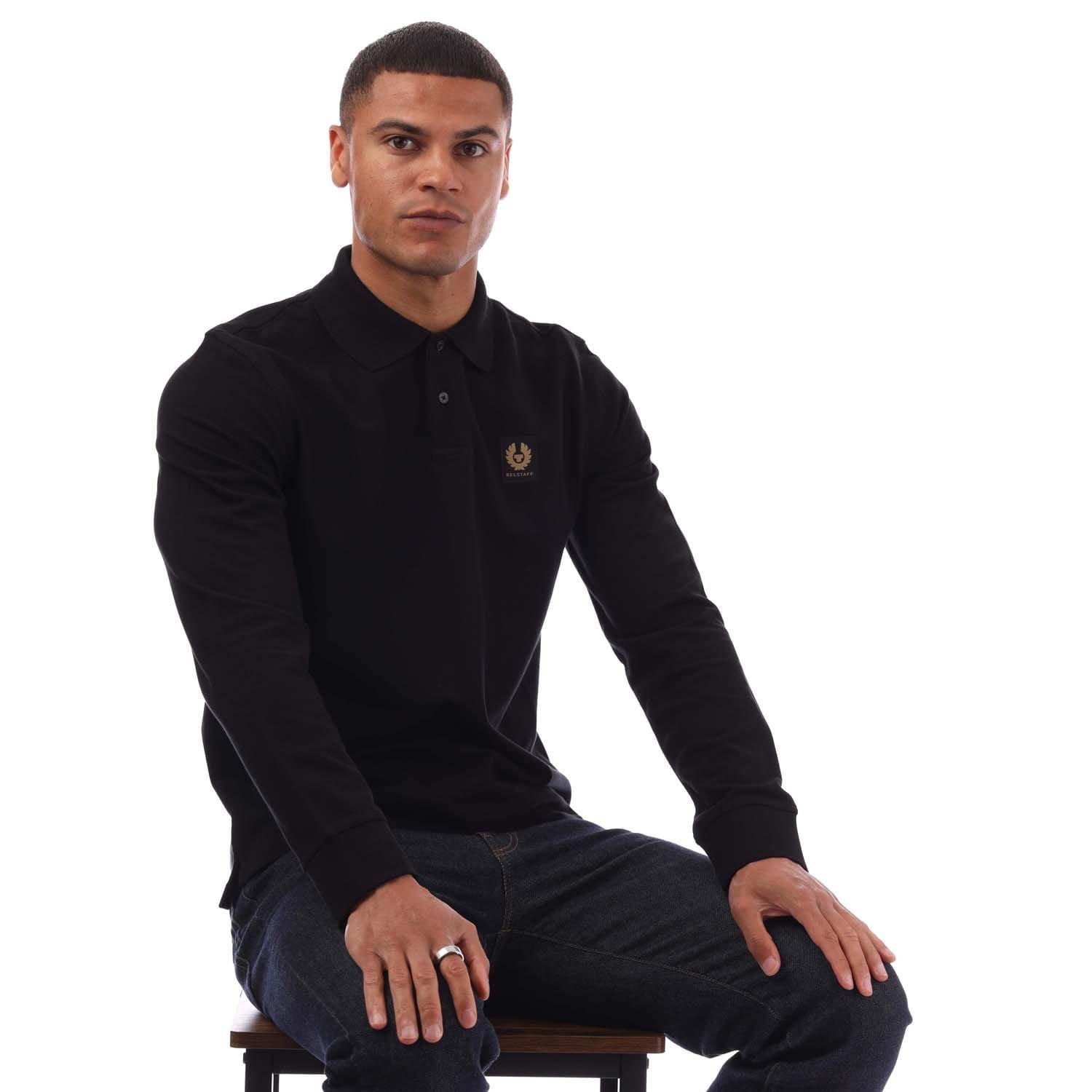 Black - Belstaff - Long Sleeved Polo Shirt - 4