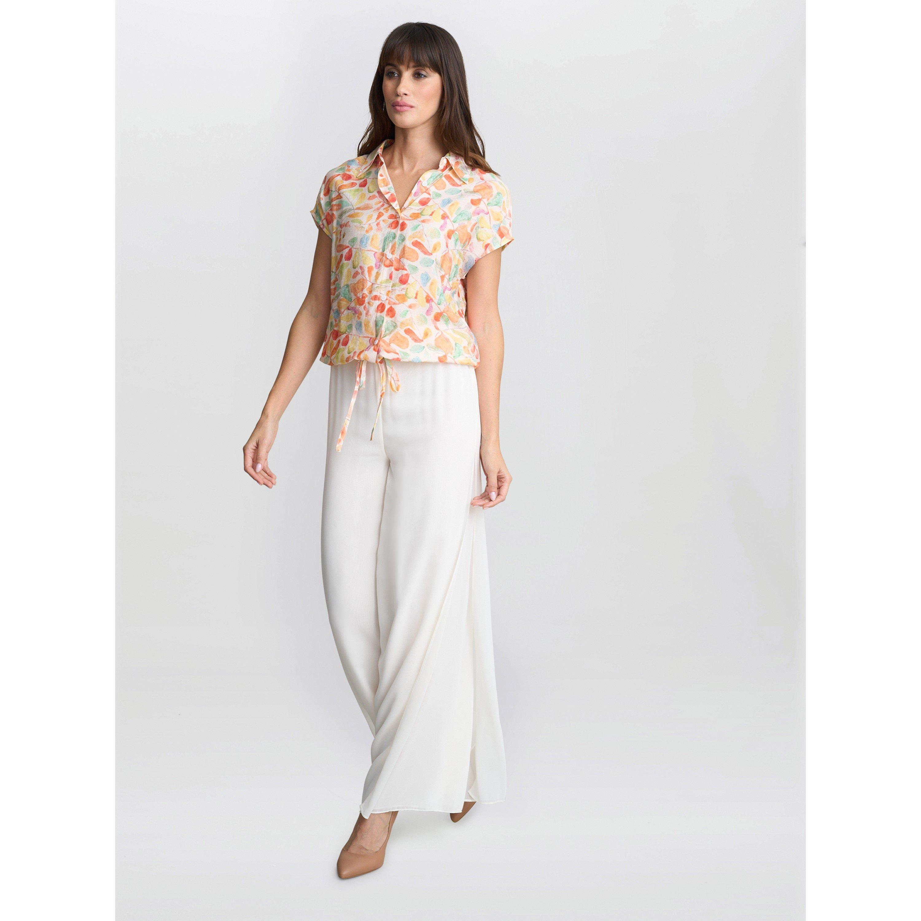 Multi - Gina Bacconi - Women's Faith Tie Waist Blouse - 3