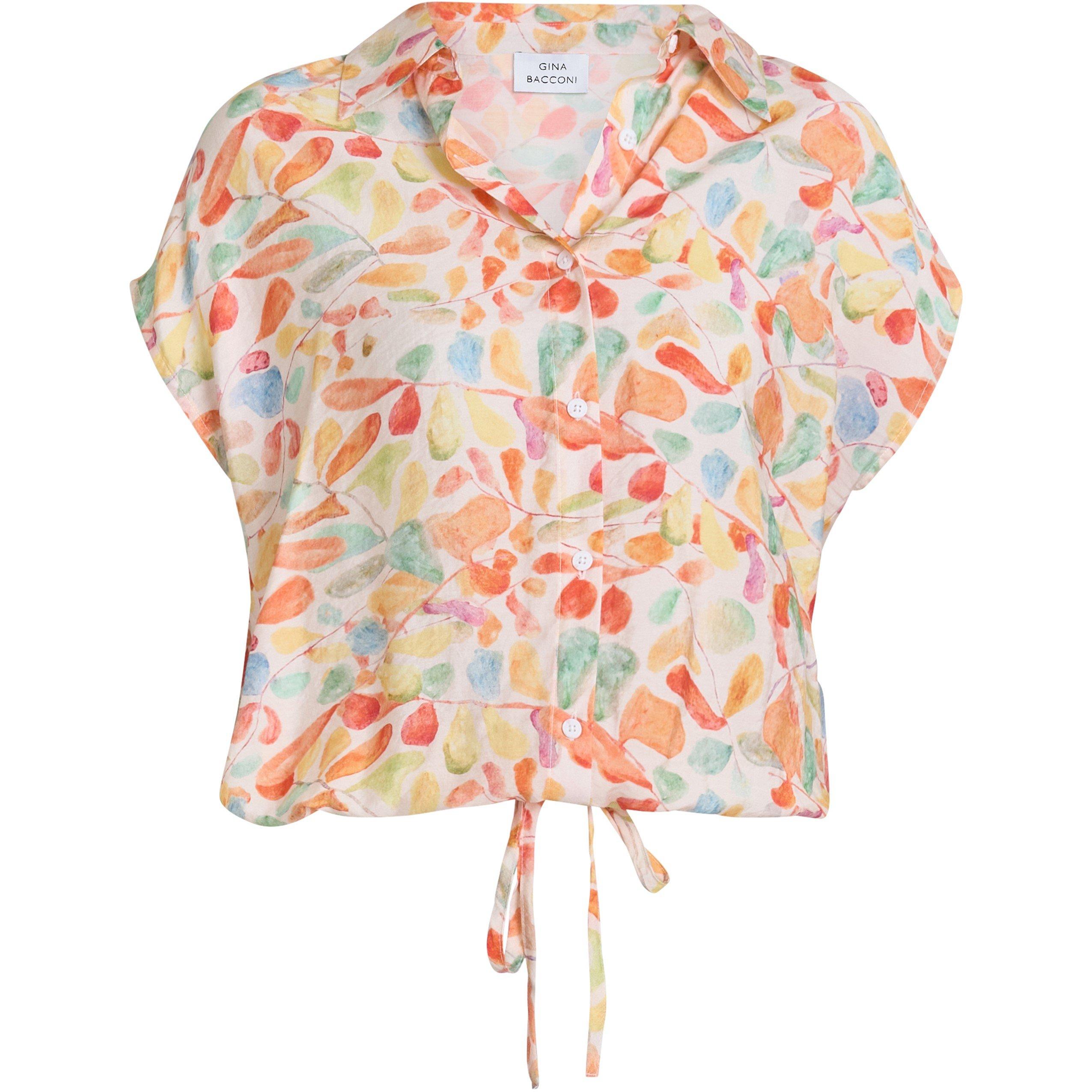 Multi - Gina Bacconi - Women's Faith Tie Waist Blouse - 4