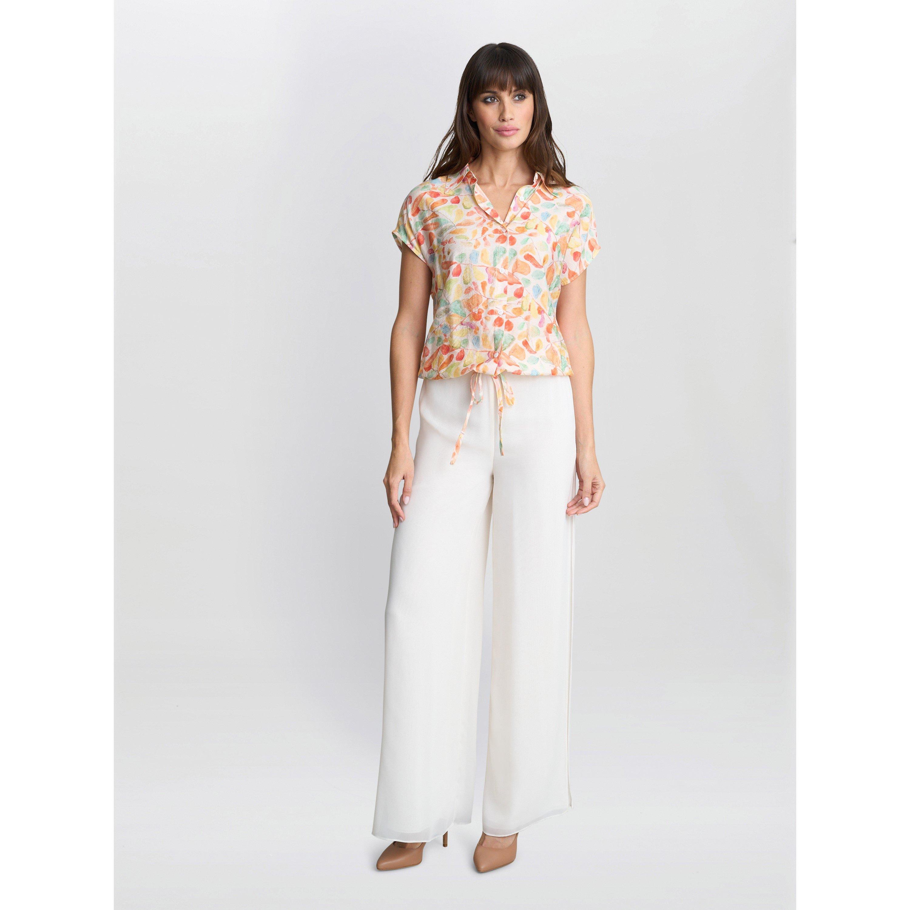 Multi - Gina Bacconi - Women's Faith Tie Waist Blouse - 6