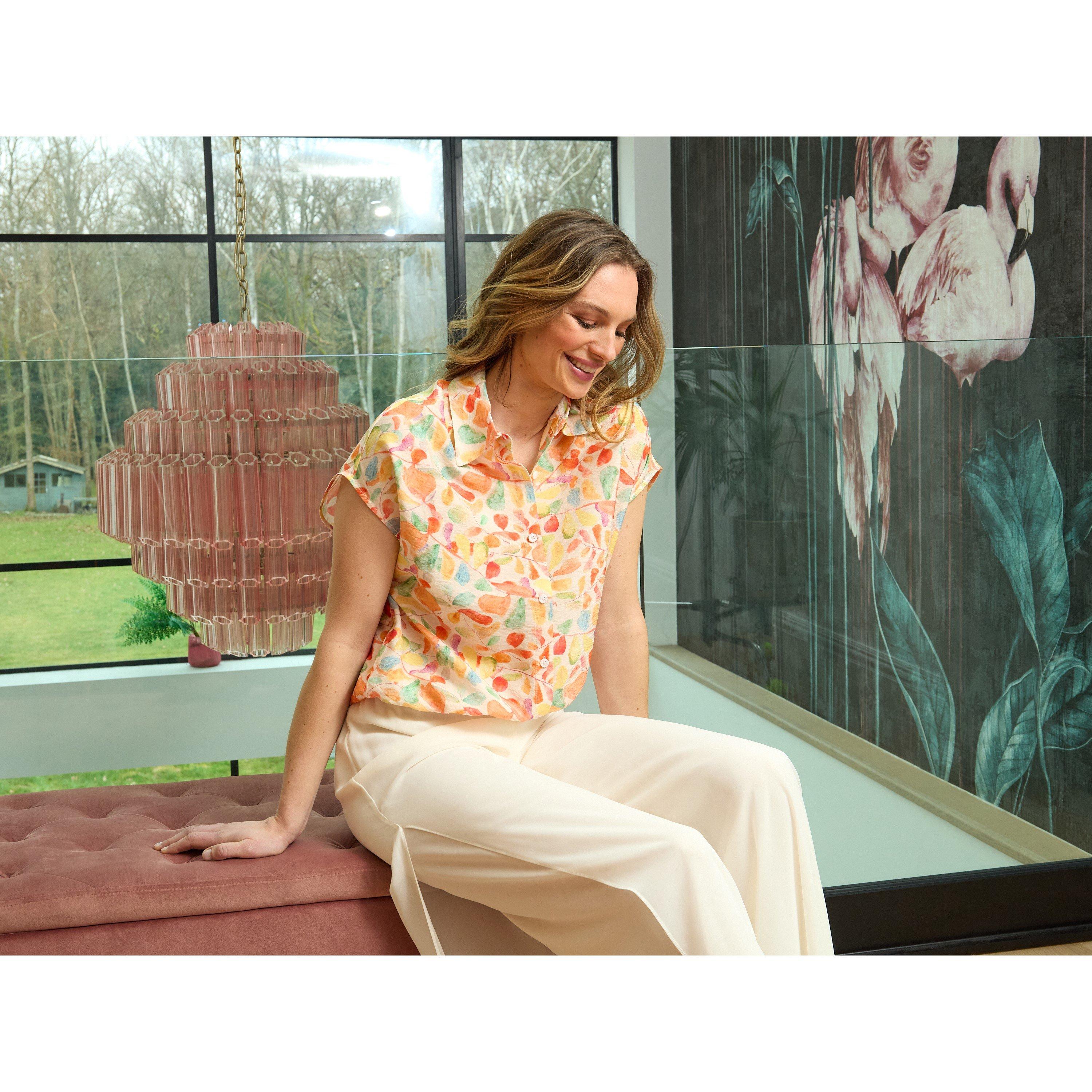 Multi - Gina Bacconi - Women's Faith Tie Waist Blouse - 7