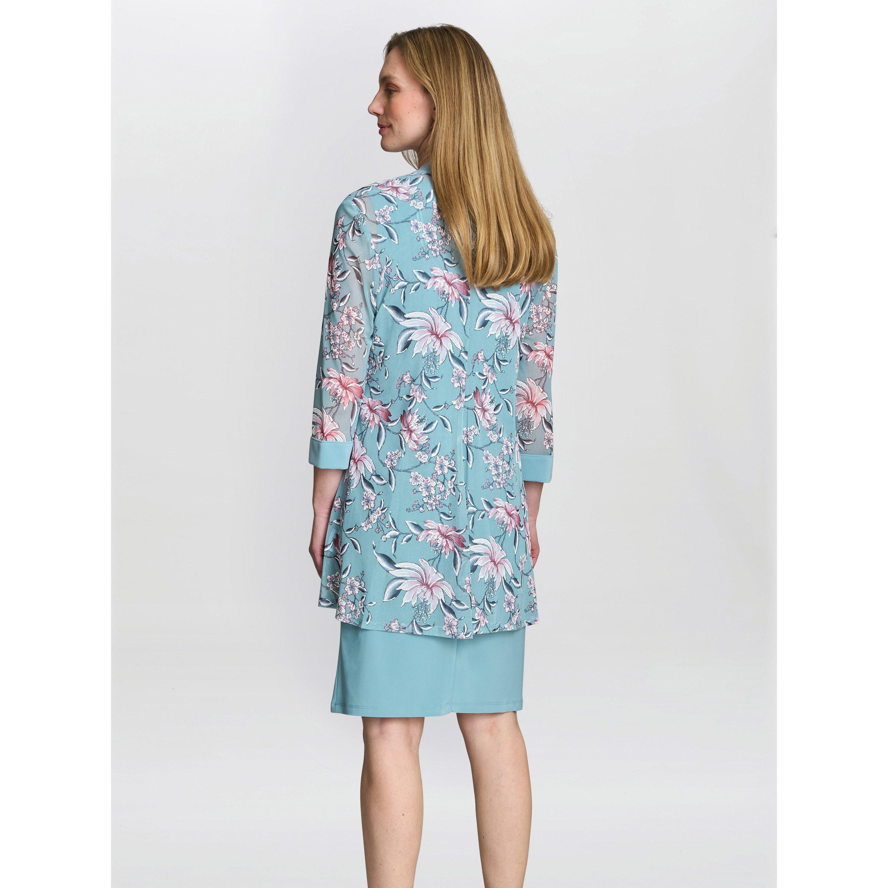 Aqua - Gina Bacconi - CALLIE Printed Dress and Jacket - 2