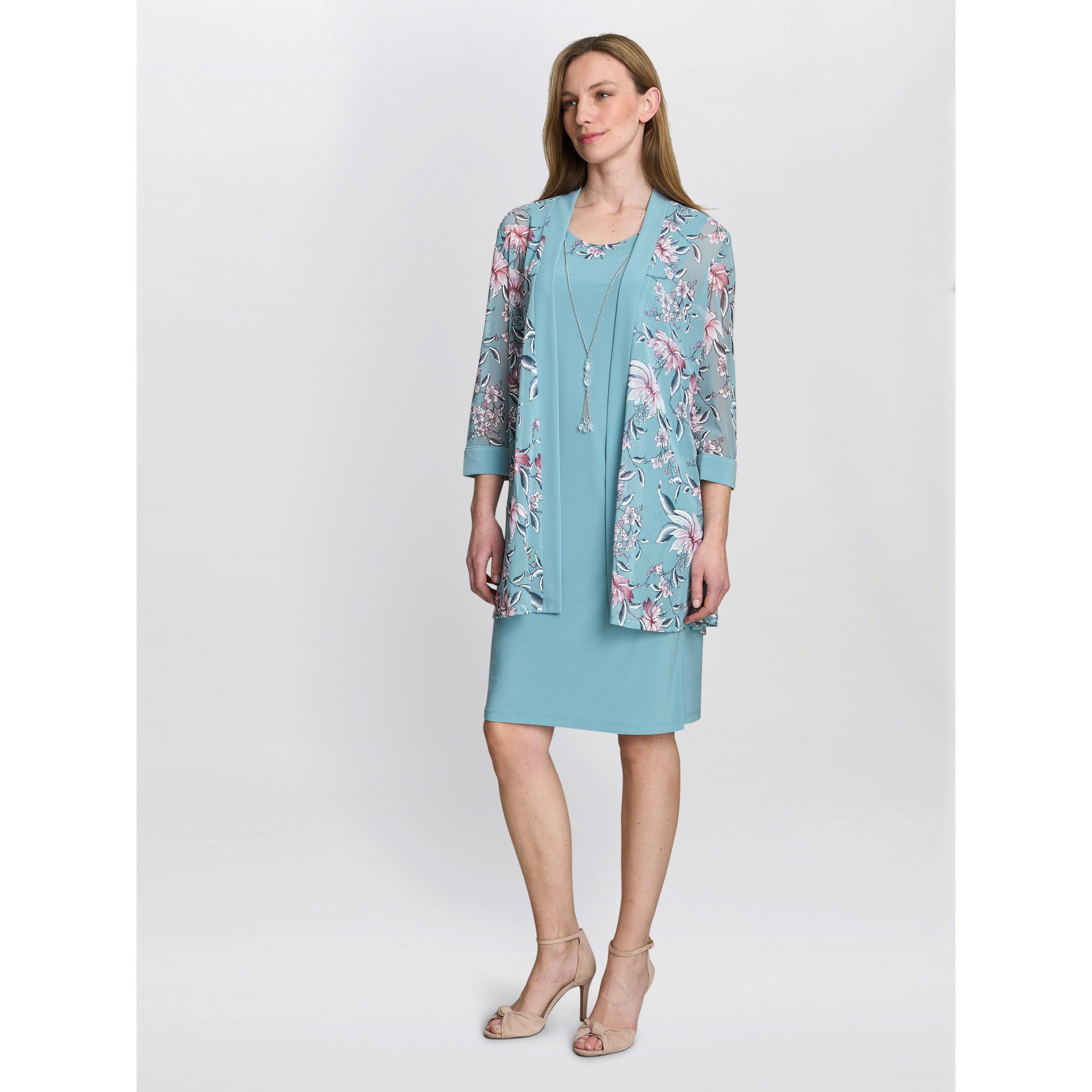 Aqua - Gina Bacconi - CALLIE Printed Dress and Jacket - 3