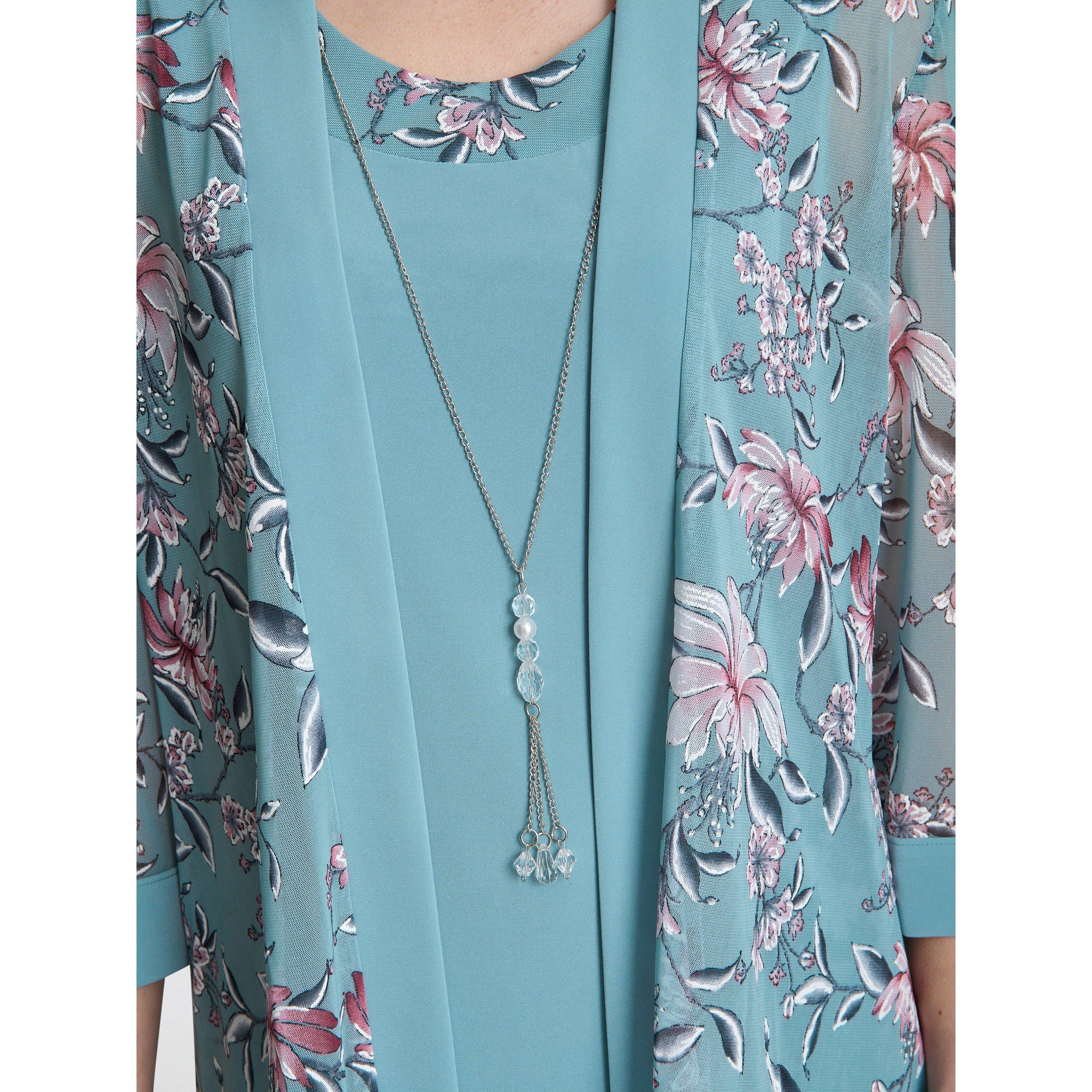 Aqua - Gina Bacconi - CALLIE Printed Dress and Jacket - 5