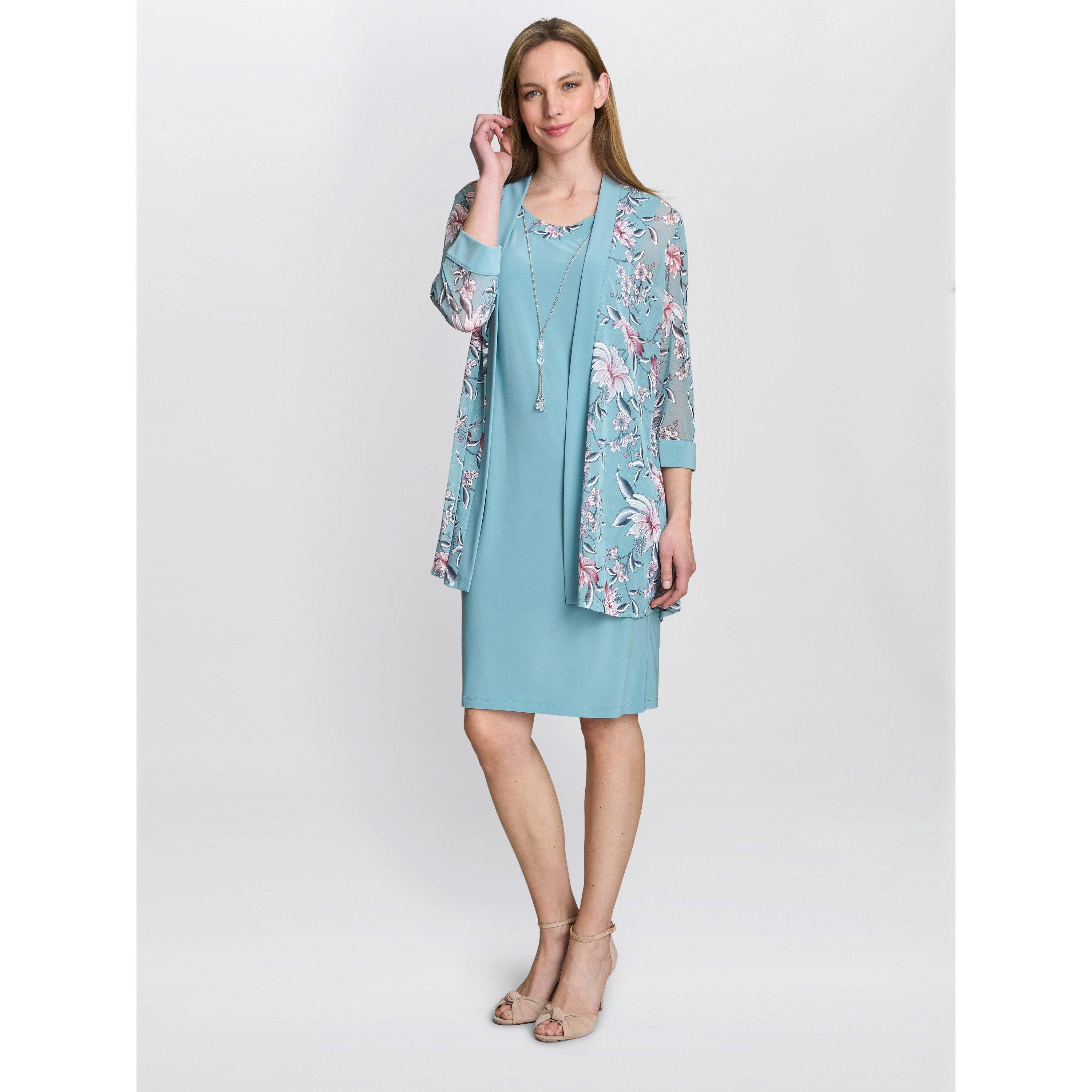 Aqua - Gina Bacconi - CALLIE Printed Dress and Jacket - 7