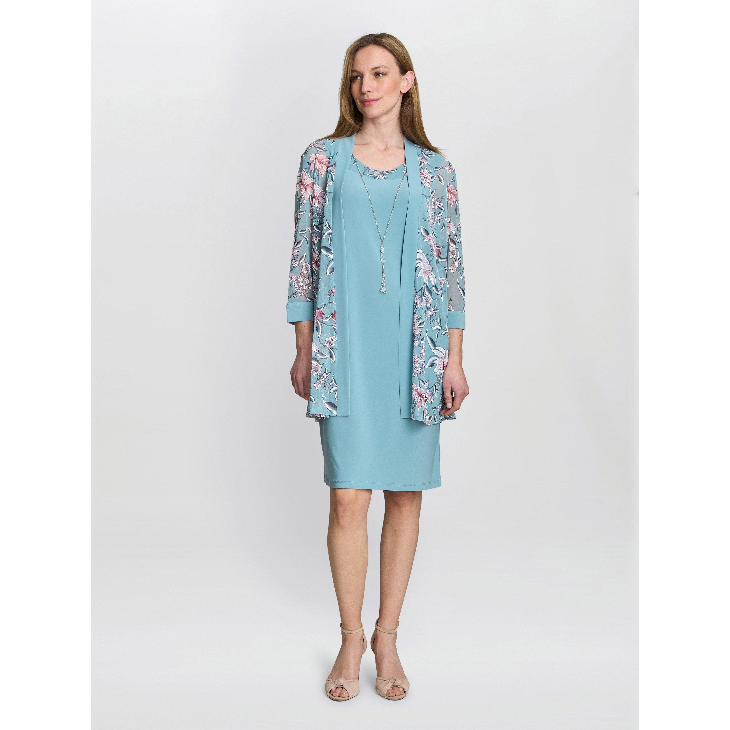 Aqua - Gina Bacconi - CALLIE Printed Dress and Jacket - 8