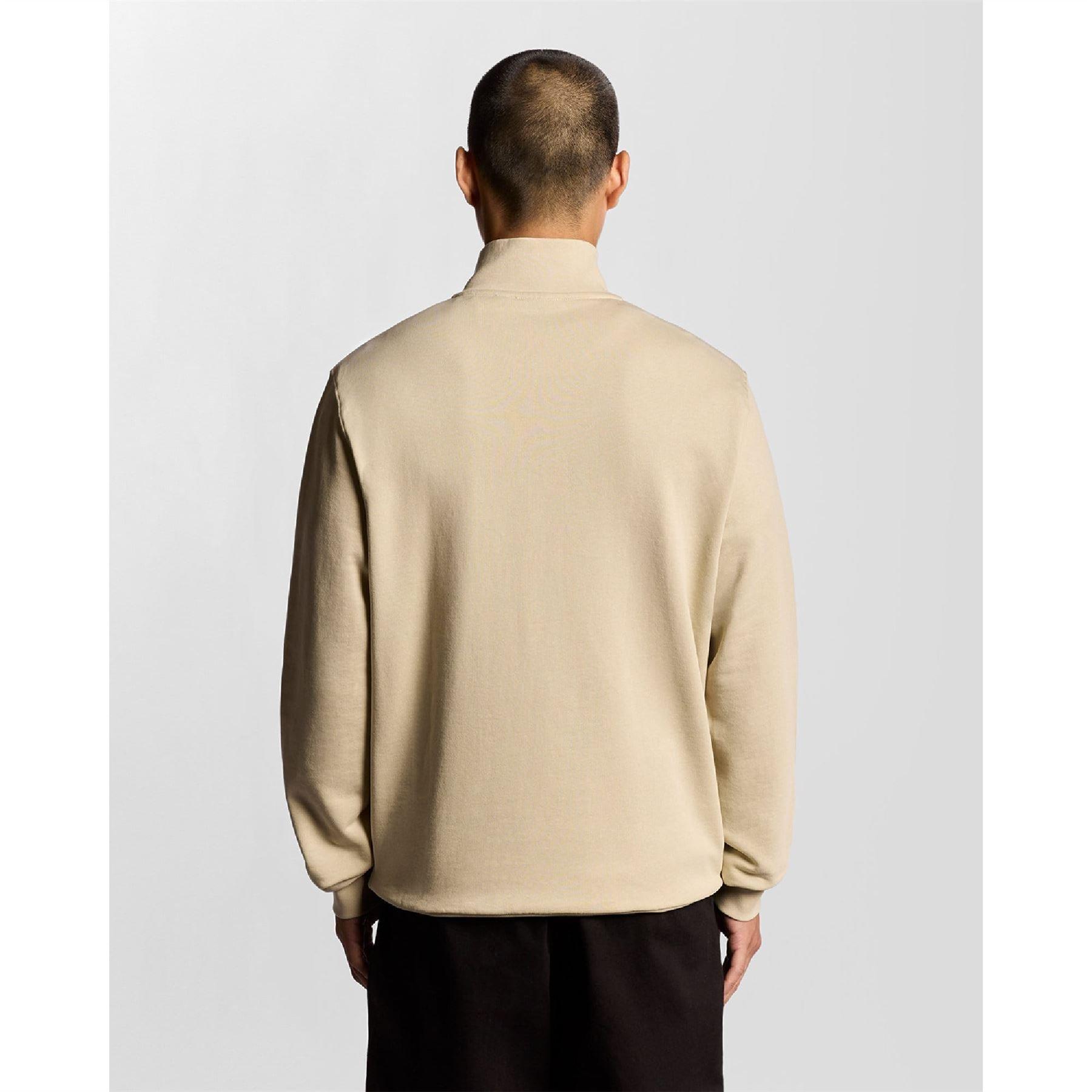 Brown - Lyle and Scott - Loopback Quarter Zip Sweatshirt - 4