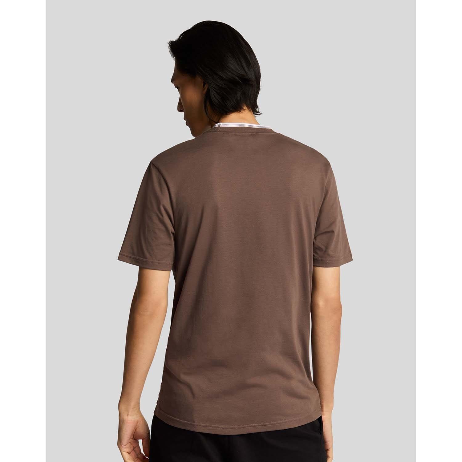 Purple - Lyle and Scott - Superfine Cotton Tipped T-Shirt - 3