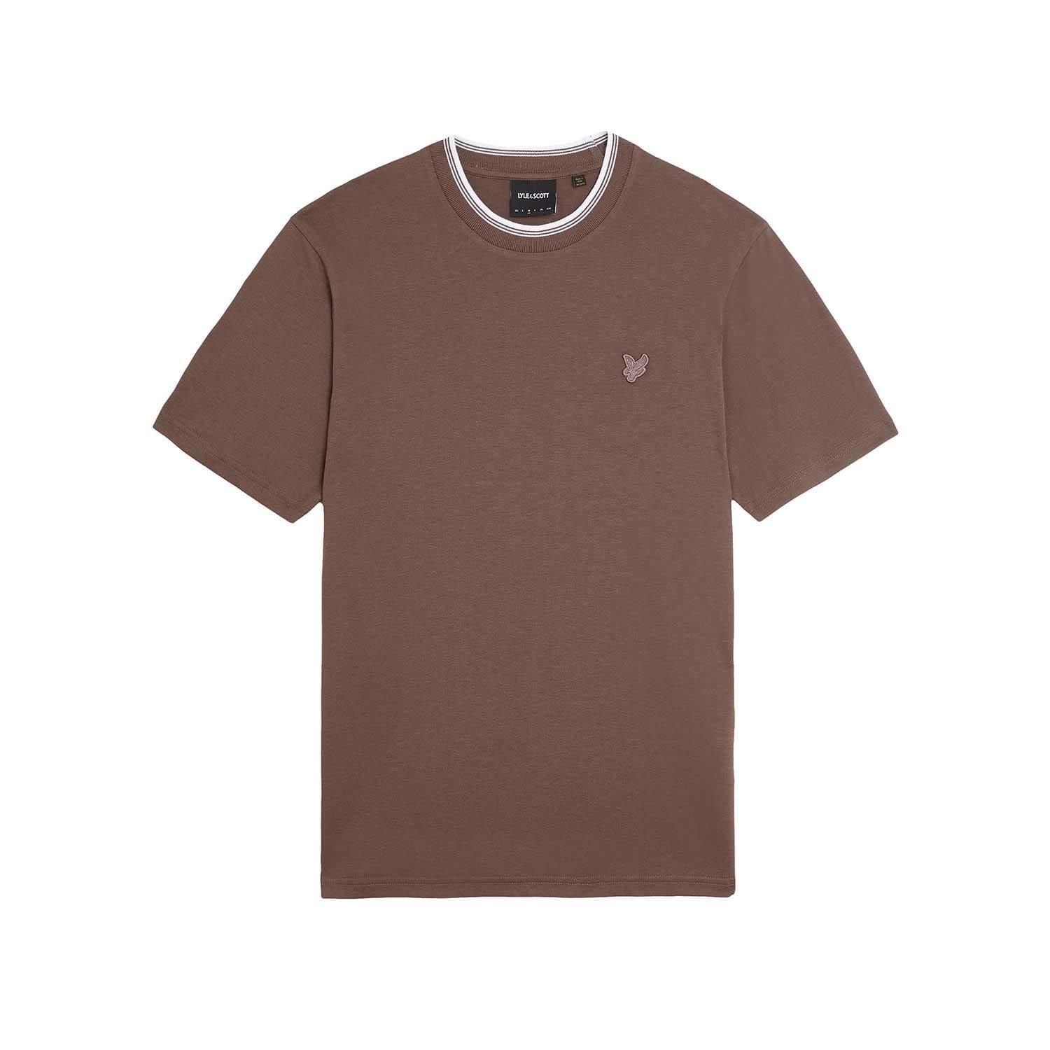 Purple - Lyle and Scott - Superfine Cotton Tipped T-Shirt - 5
