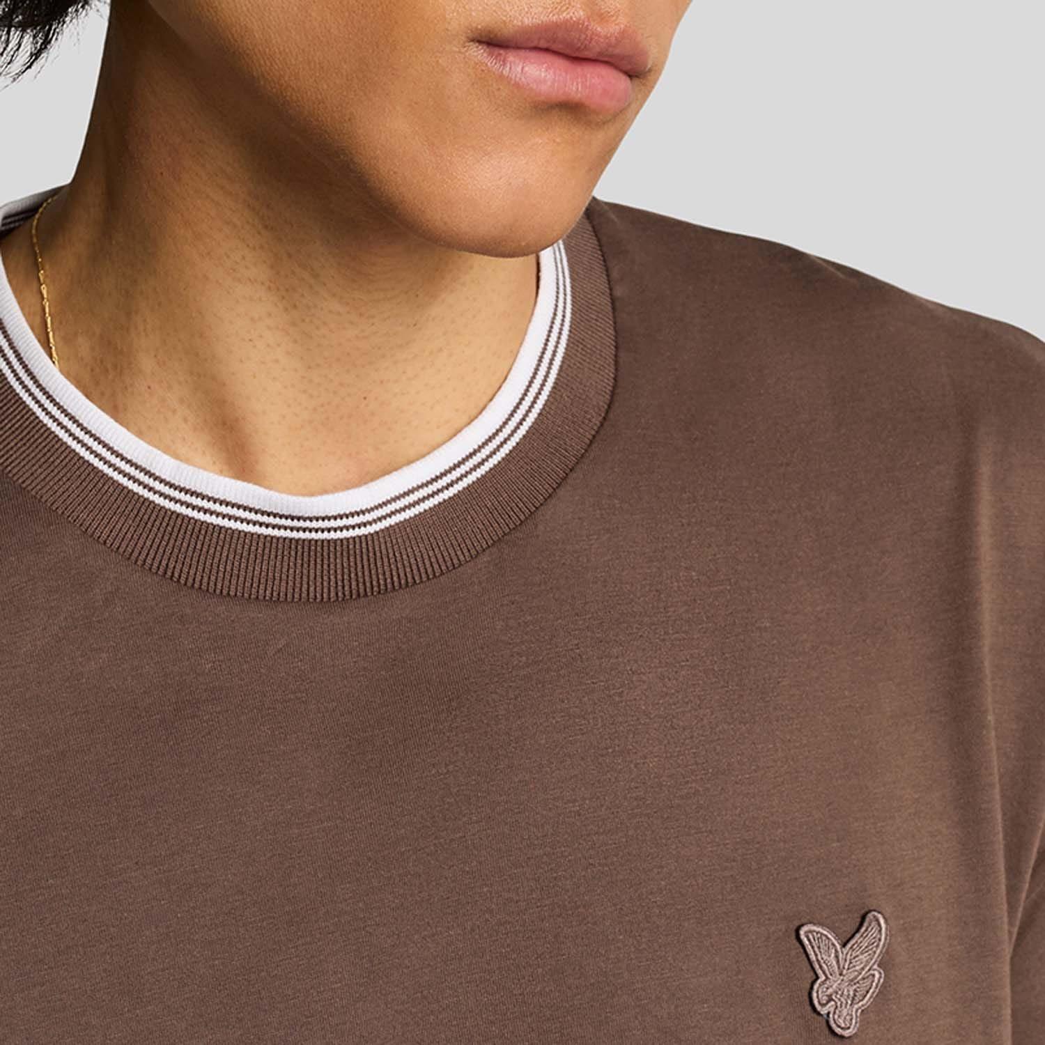 Purple - Lyle and Scott - Superfine Cotton Tipped T-Shirt - 9