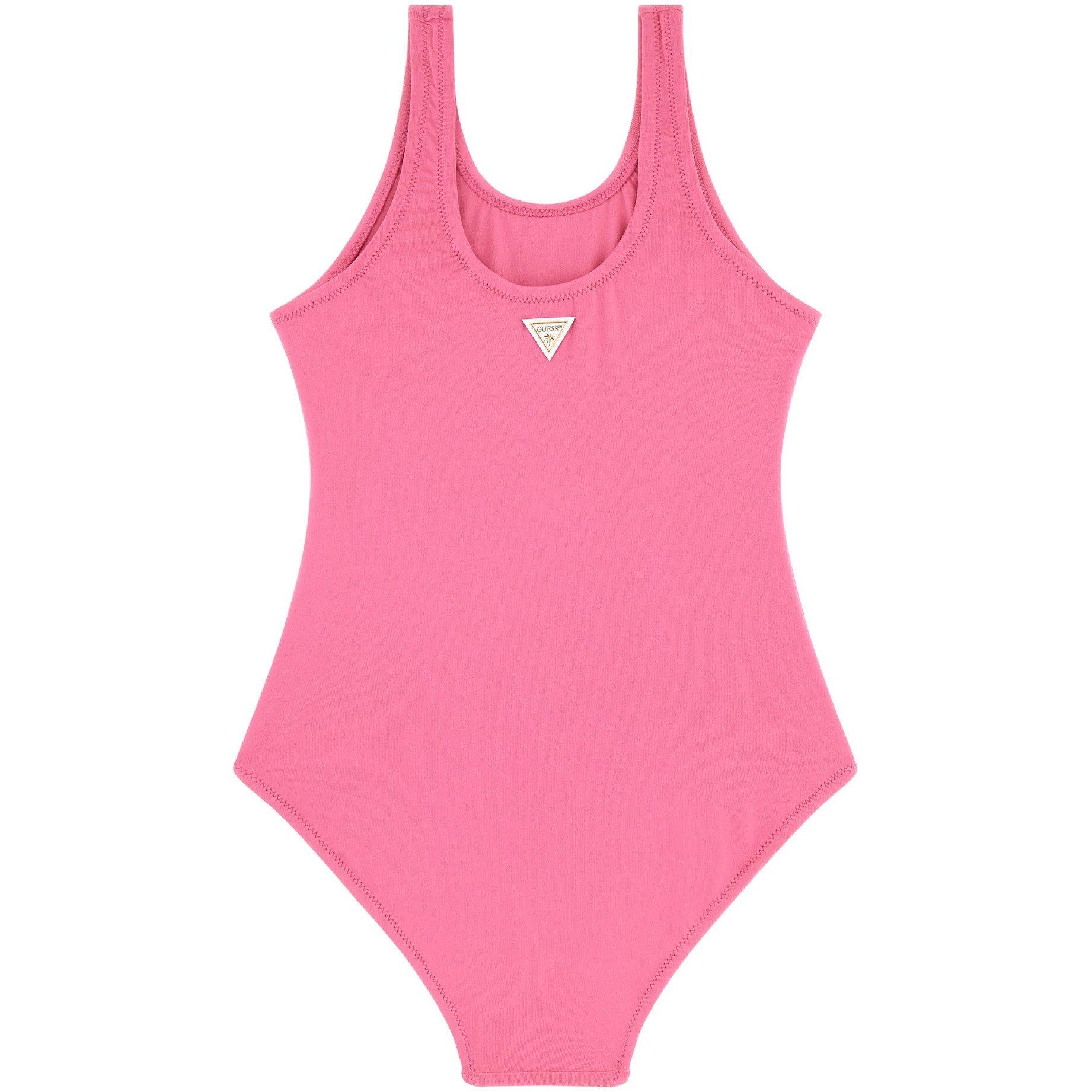 Pink G6M4 - Guess - Kids' Diamante Scoop Neck Swimsuit - 2