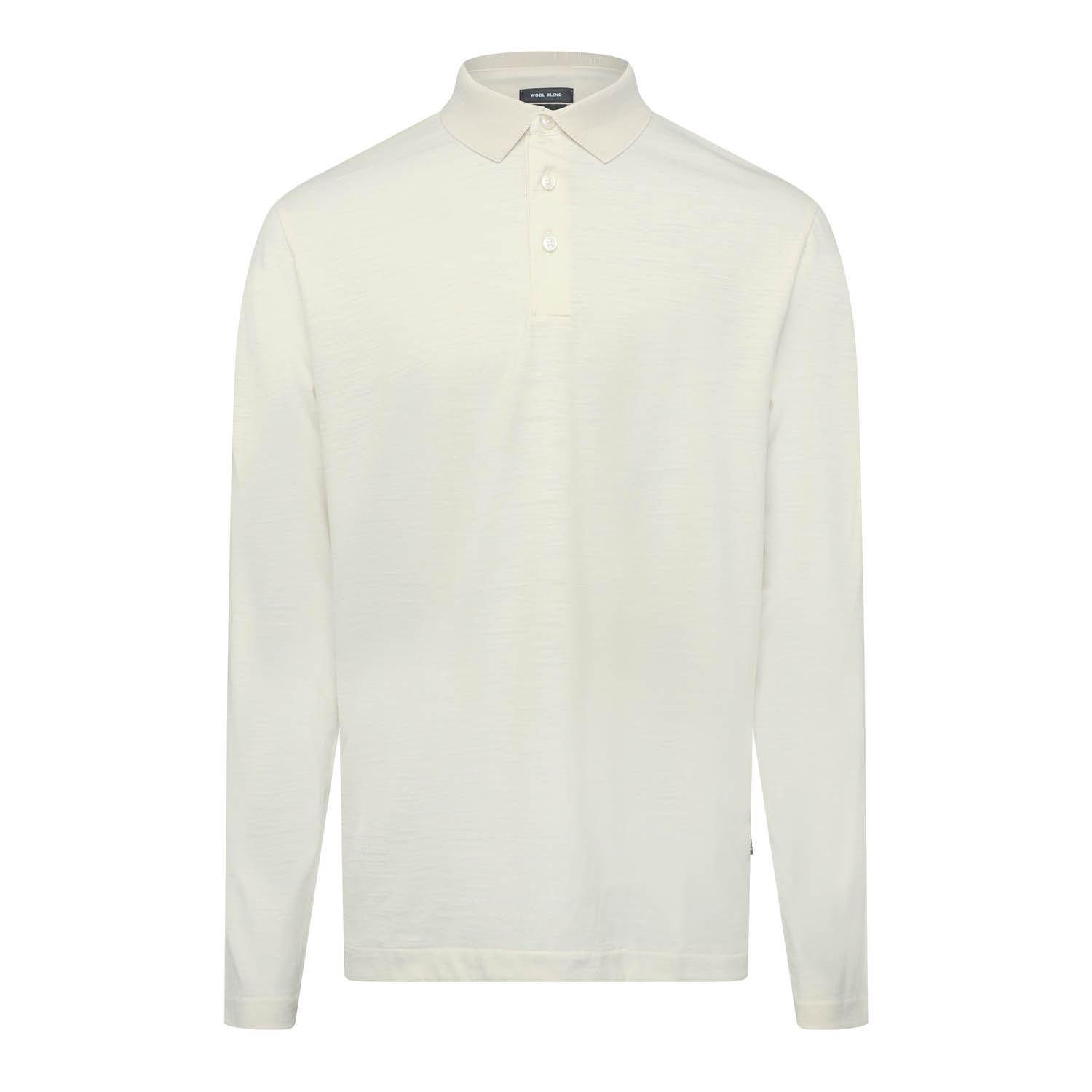 White - Boss - H-Pado 110 Long Sleeve Polo Shirt - 1