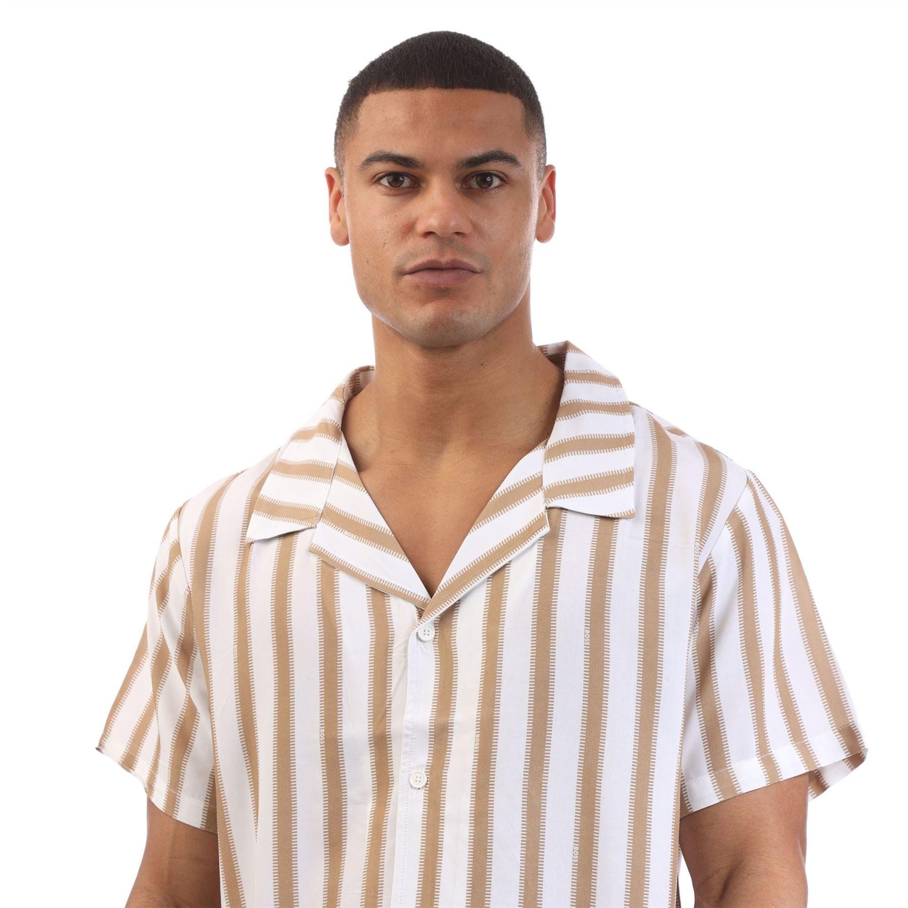 Natural - Boss - Regular Fit Beach Shirt - 3
