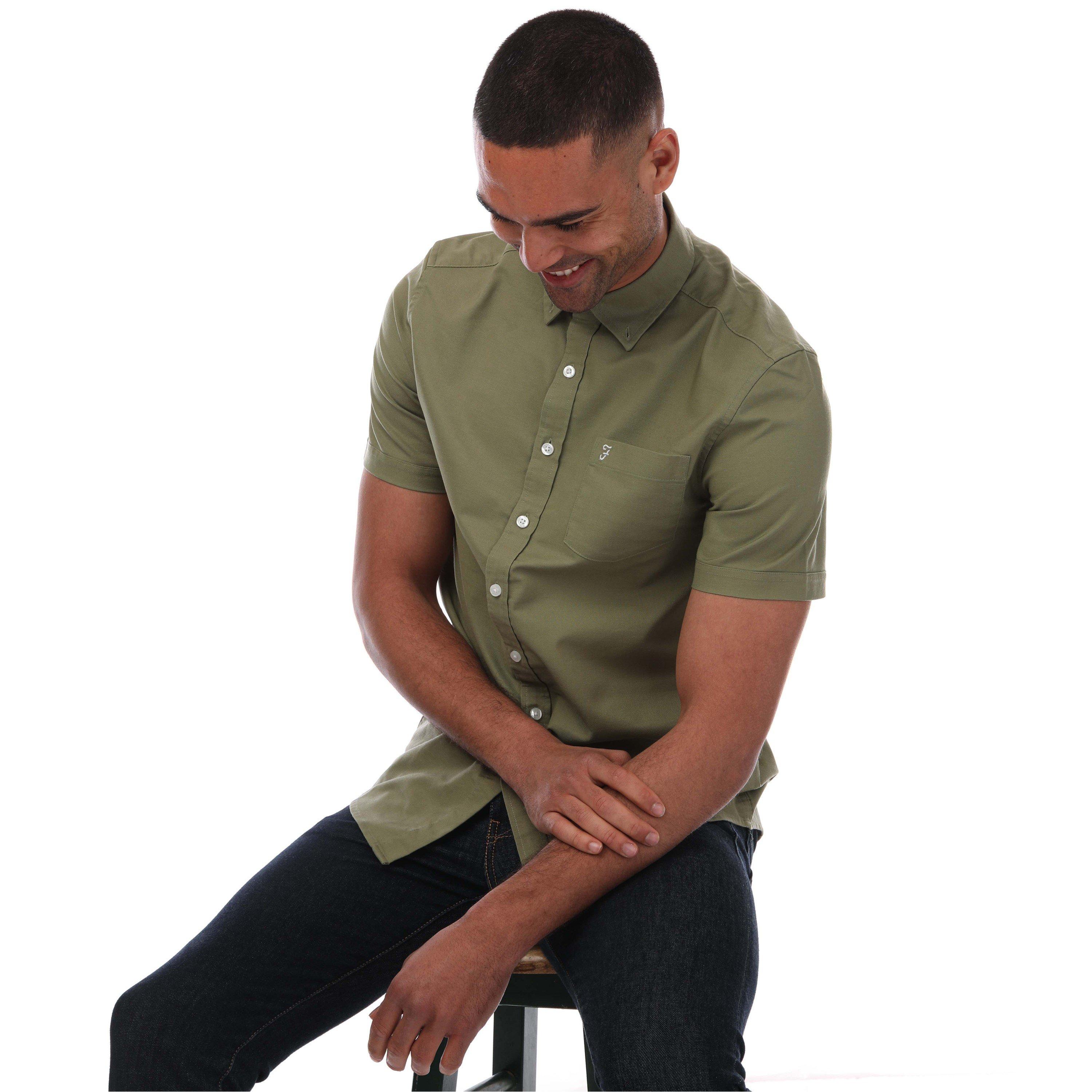 Olive - Farah - Drayton Short Sleeve Shirt - 4