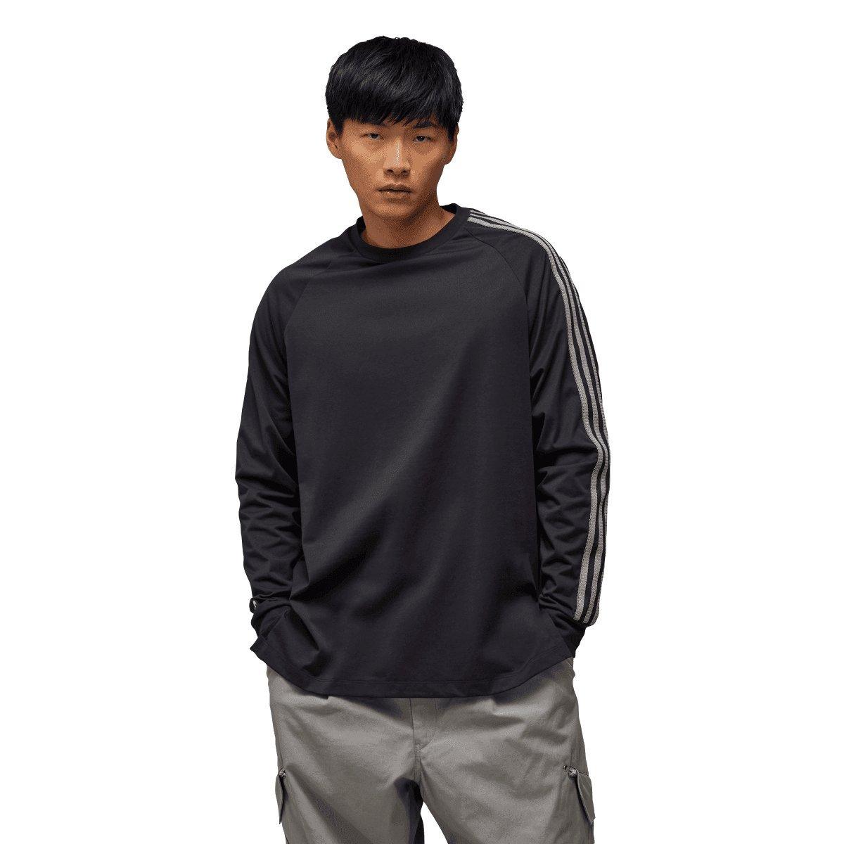 Black - Y3 - 3-Stripes Long Sleeve T-Shirt - 2