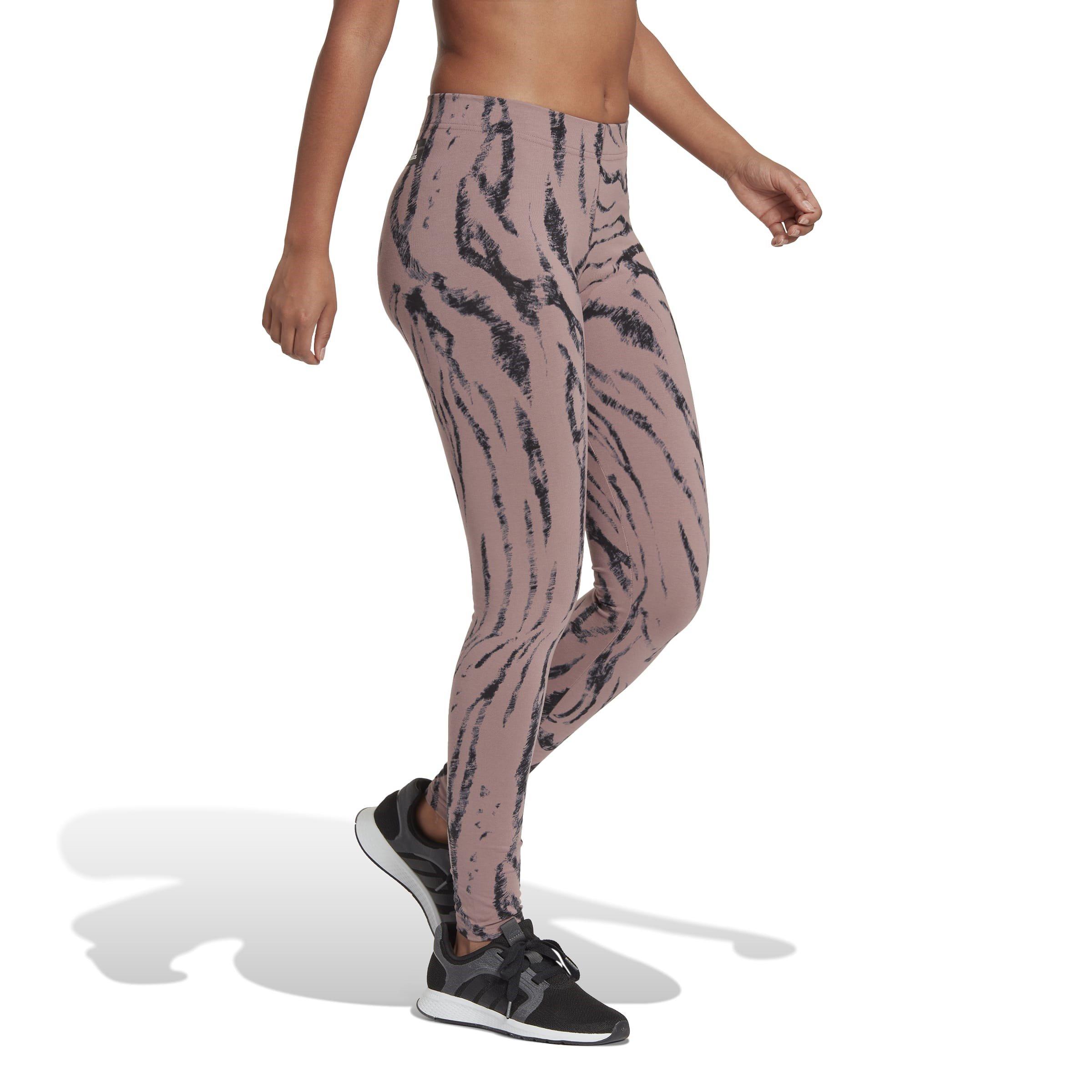 Paars - adidas - Future Icons Animal Print Leggings Womens - 4