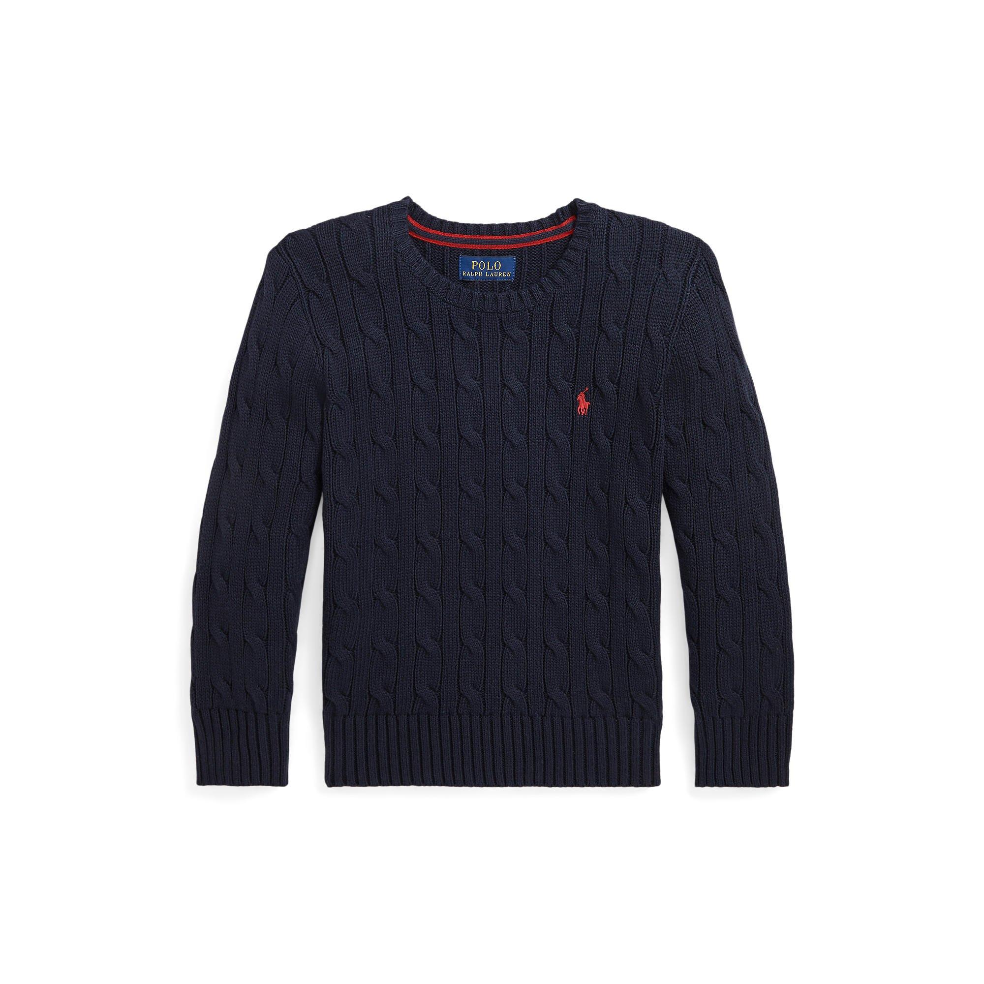 RL Navy - Polo Ralph Lauren - Polo Cable Knit Crew Jn71 - 1