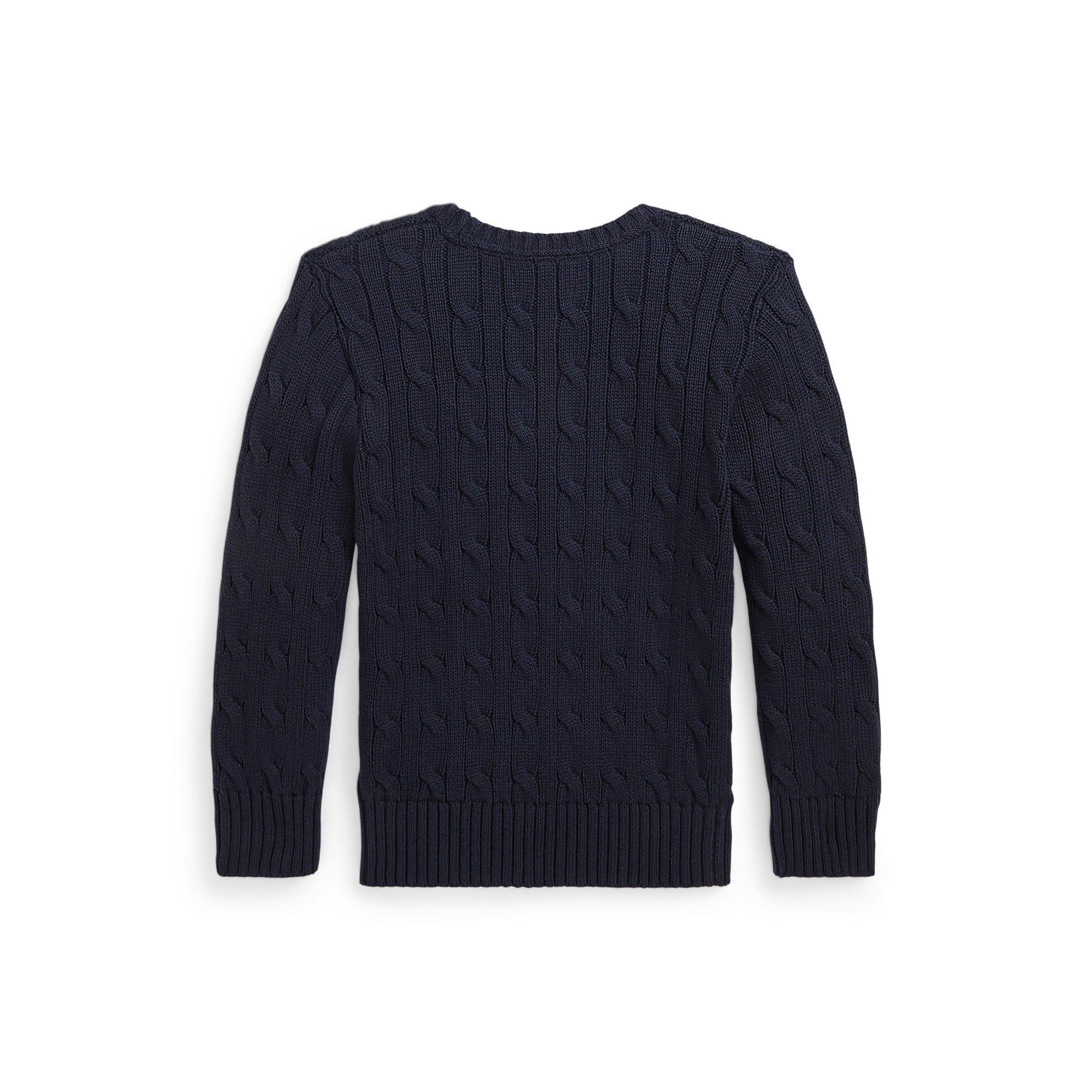 RL Navy - Polo Ralph Lauren - Polo Cable Knit Crew Jn71 - 2