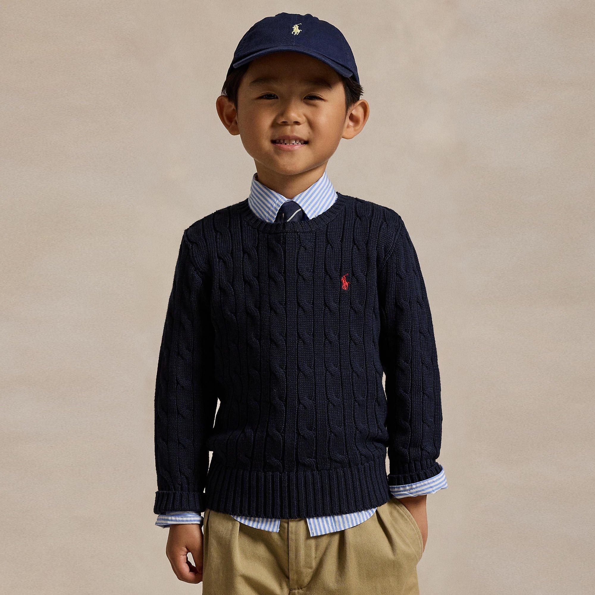 RL Navy - Polo Ralph Lauren - Polo Cable Knit Crew Jn71 - 3