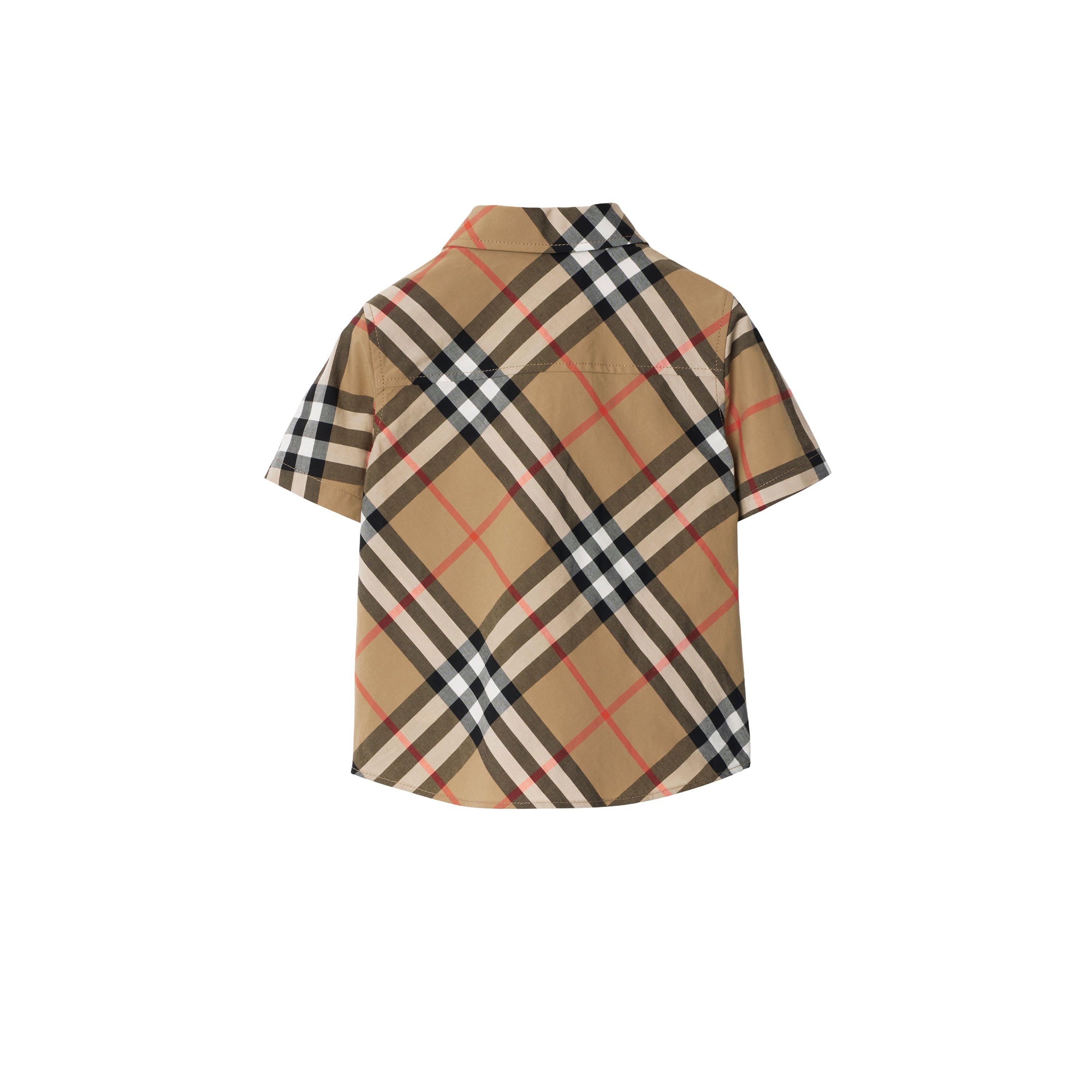 Beige  B9368 - Burberry - Infants' Checked Cotton Owen Shirt - 2