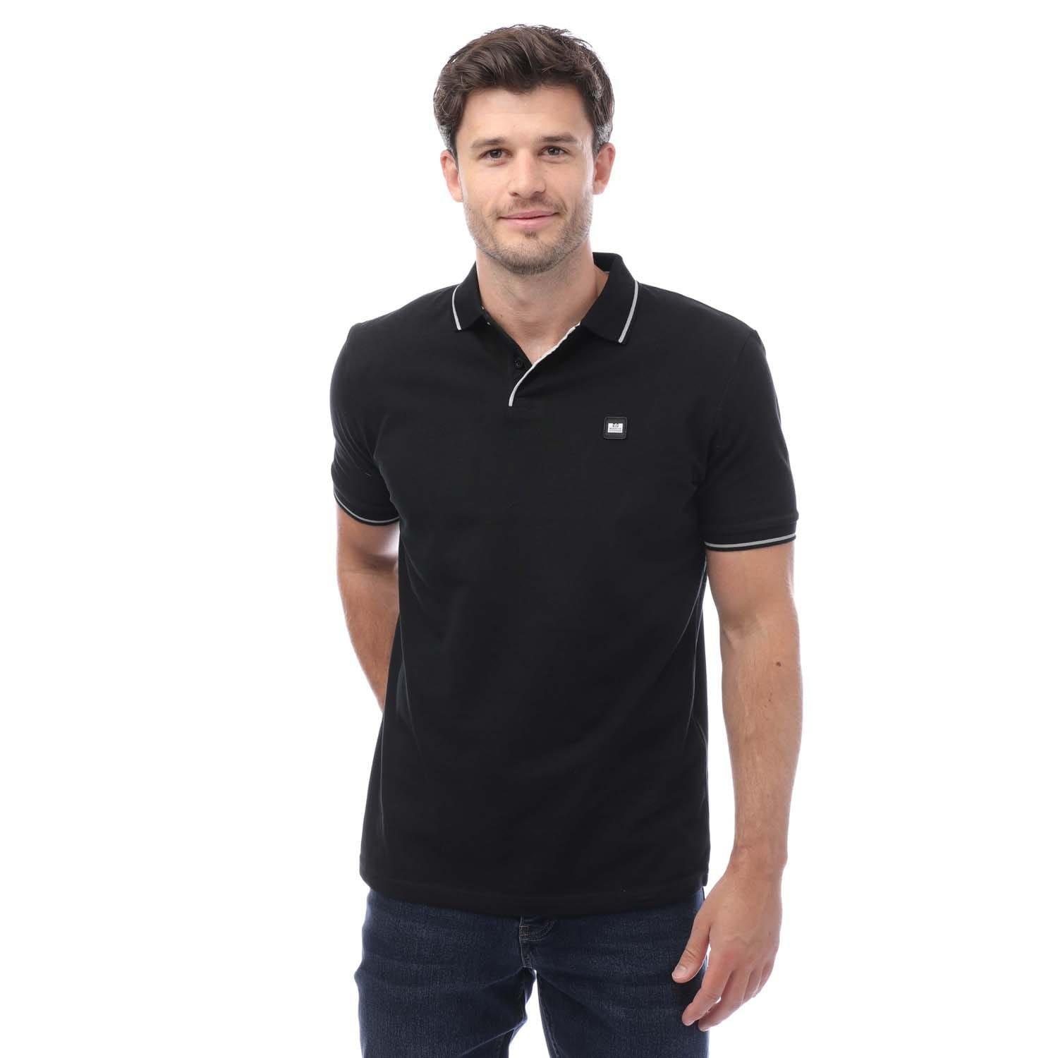 Black - Weekend Offender - Spello Piped Polo Shirt - 1