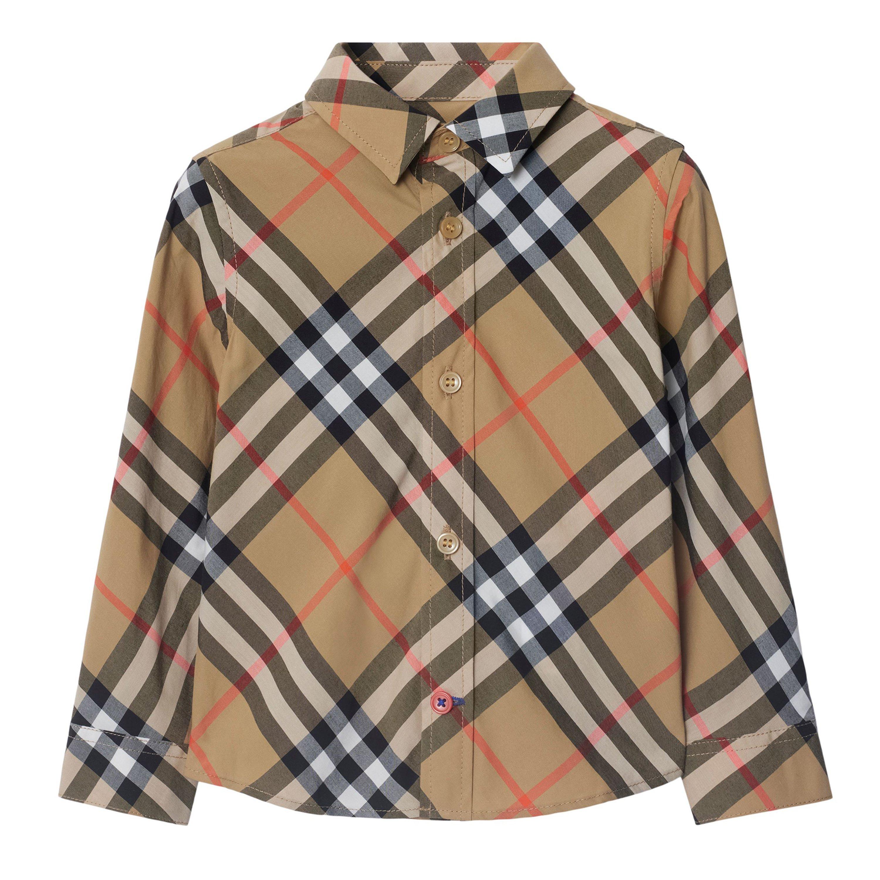 Beige B9368 - Burberry - Infants' Burberry Check Cotton Owen Shirt - 1