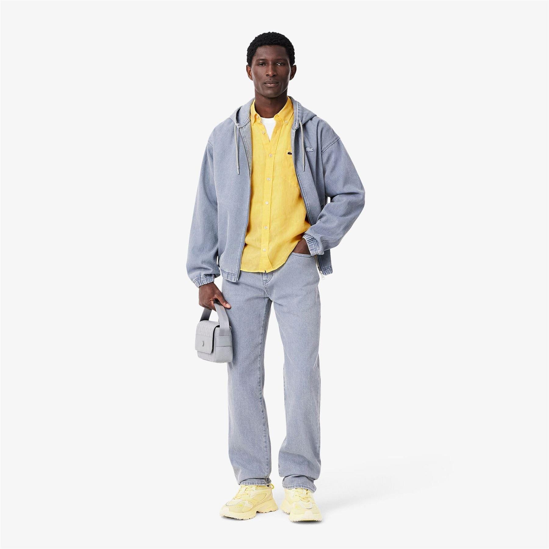 Yellow - Lacoste - Regular-Fit Linen Shirt - 6