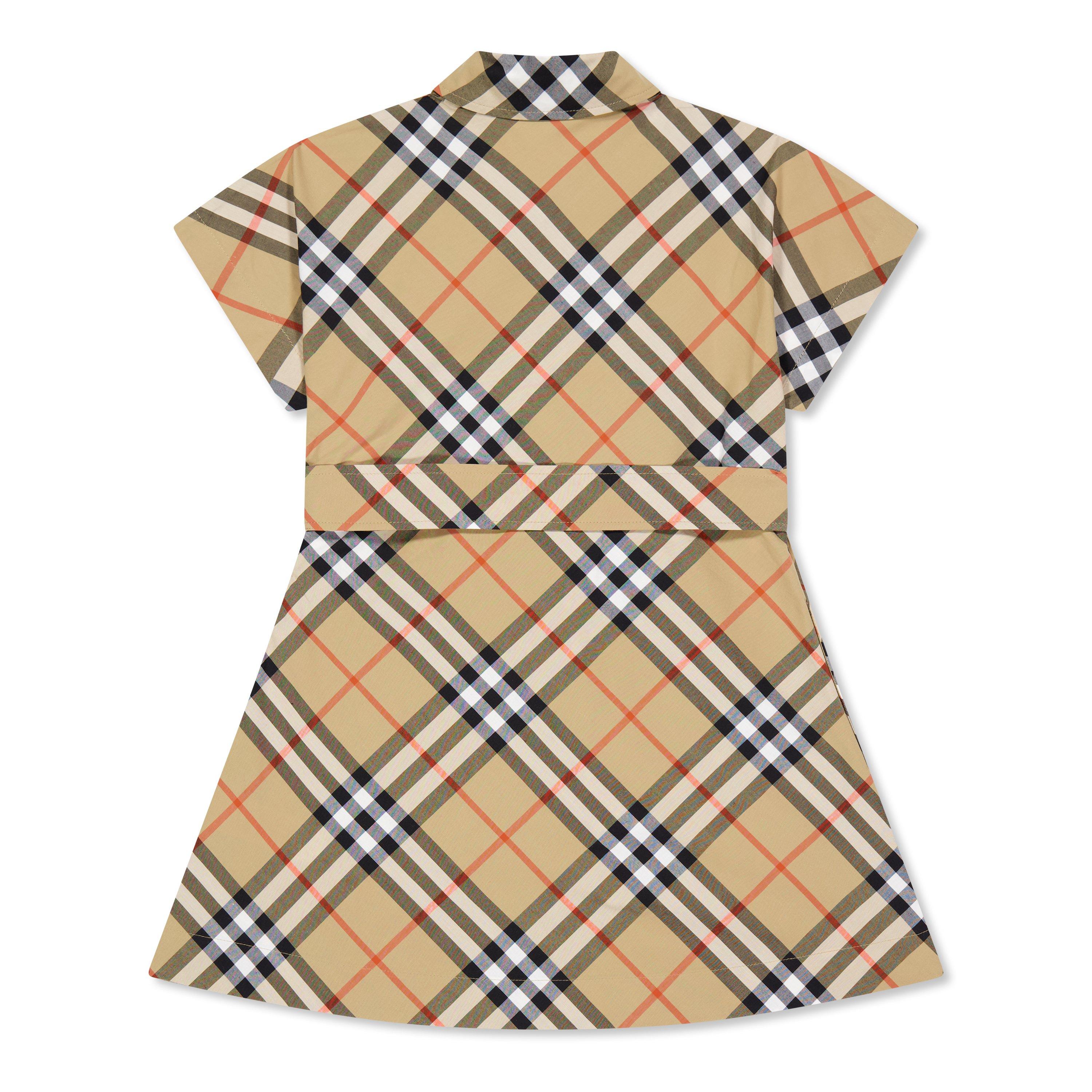 Beige  B9368 - Burberry - Check Dress Juniors - 2