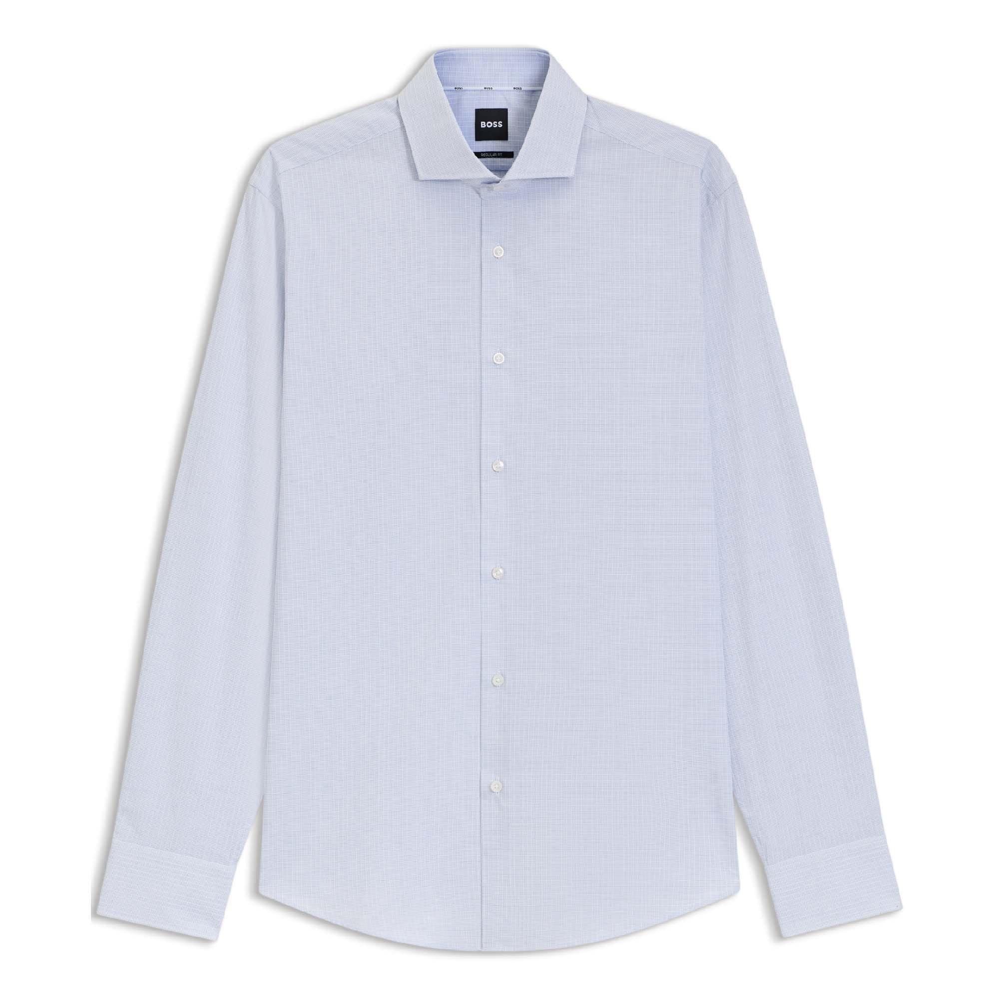 White - Boss - H-Joe-Spread-C1-222 Regular Fit Shirt - 8