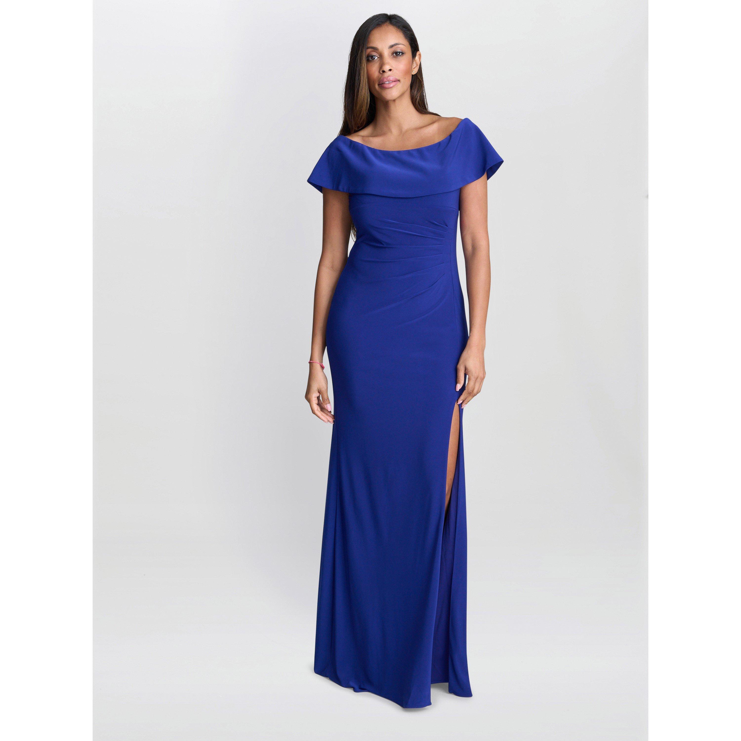 Electric Blue - Gina Bacconi - Women's Adina Jersey Maxi Dress - 1